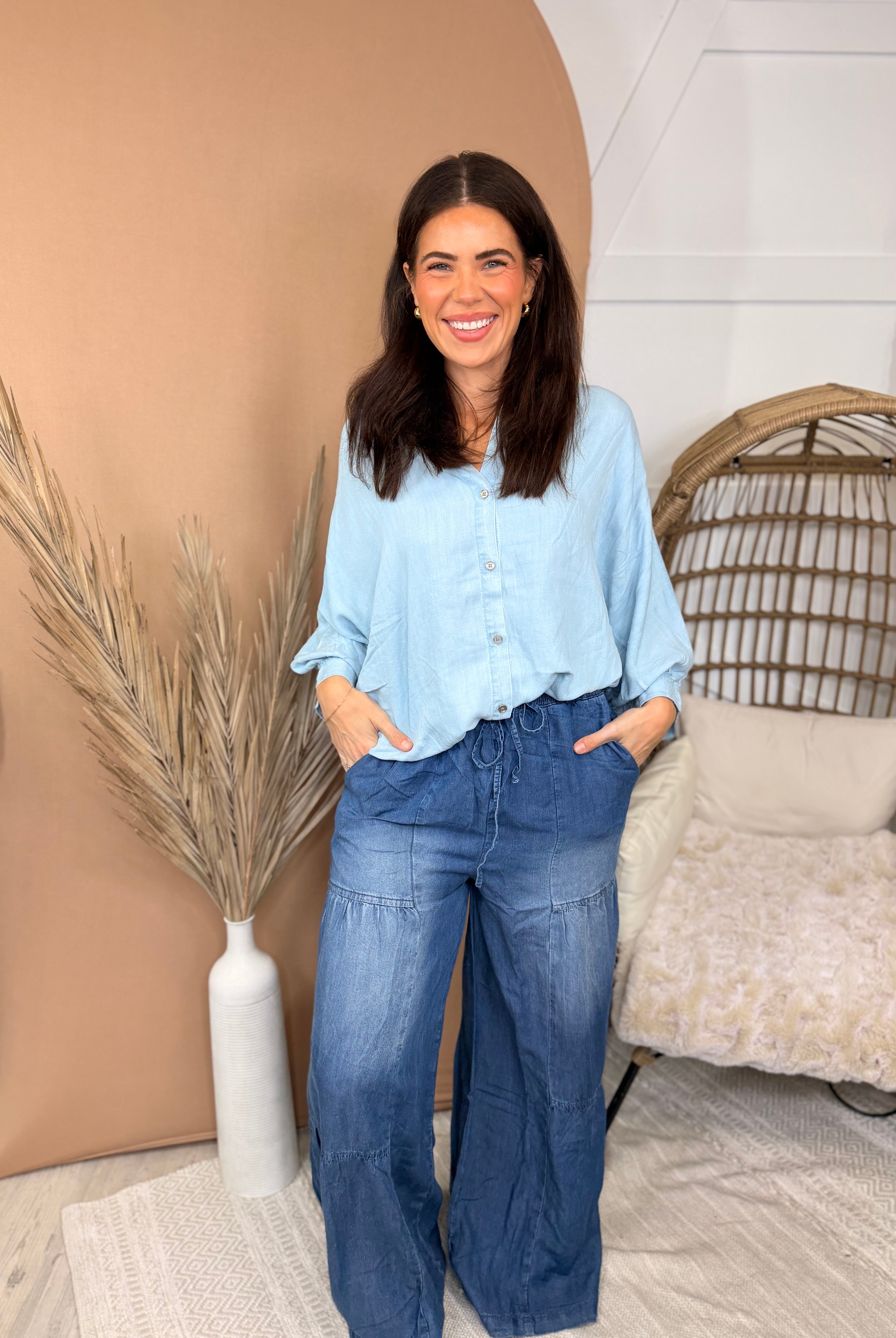 Good Vibes Pants-150 PANTS-HEIMISH-Heathered Boho Boutique, Women's Fashion and Accessories in Palmetto, FL