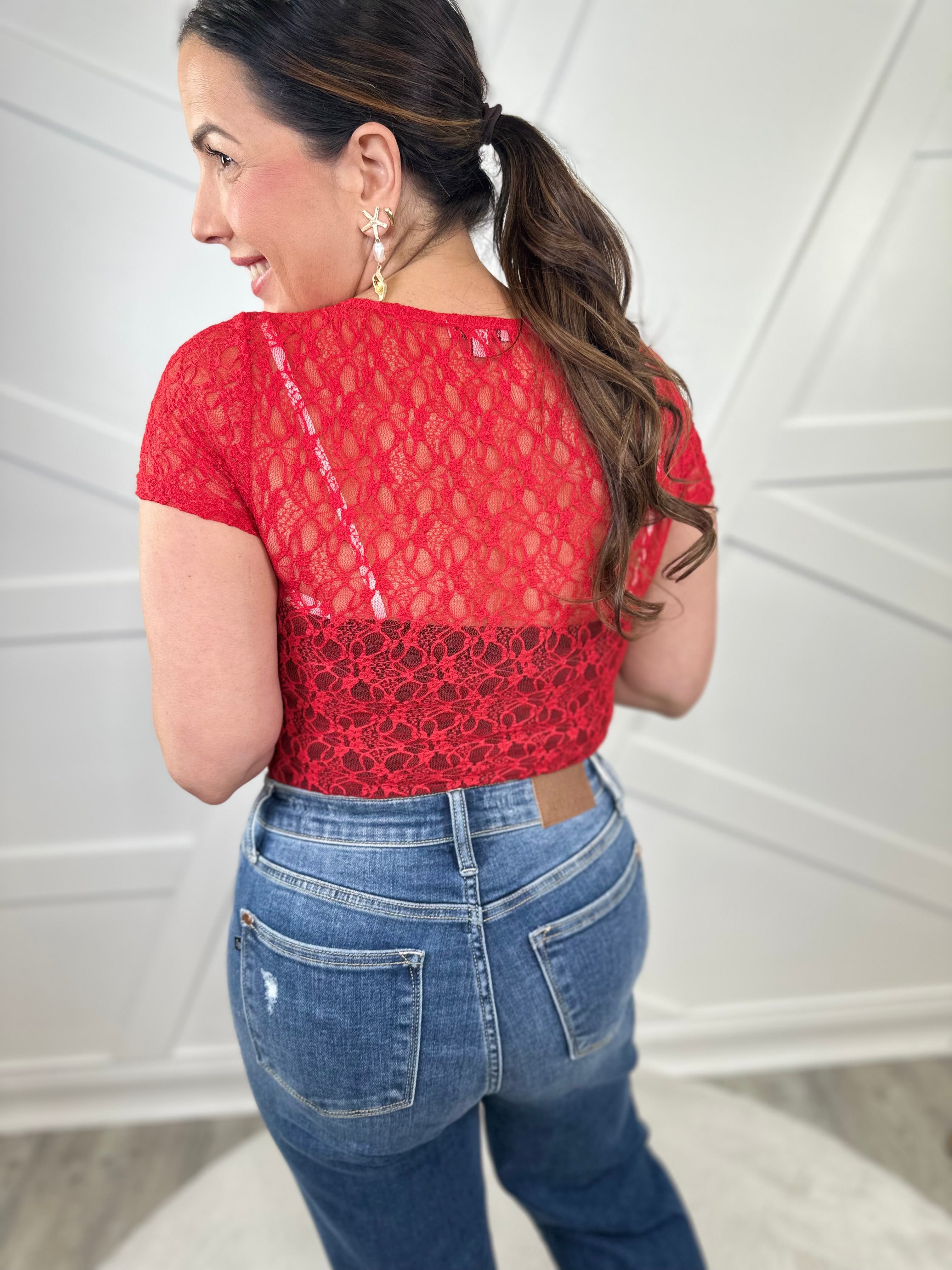 Maddie Short Sleeve Mesh Bodysuit-140 Body Suits/ Intimates-WHITE BIRCH-Heathered Boho Boutique, Women's Fashion and Accessories in Palmetto, FL