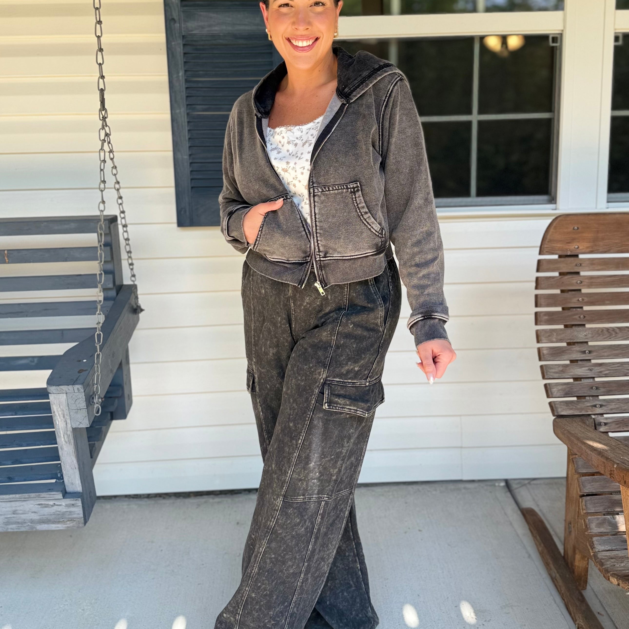 Lets Ride Jacket-200 Jackets/Shackets-White Birch-Heathered Boho Boutique, Women's Fashion and Accessories in Palmetto, FL