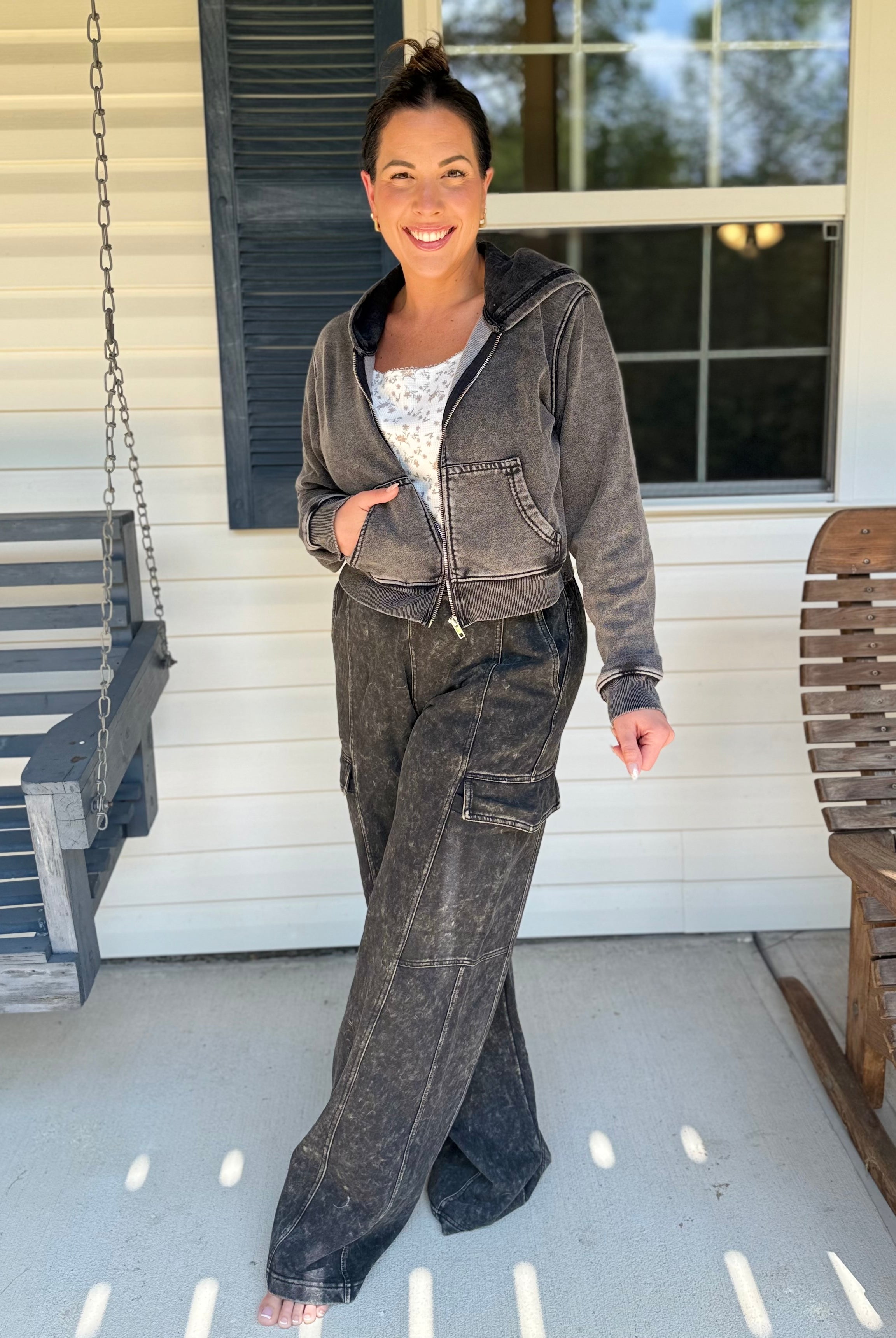 Lets Ride Jacket-200 Jackets/Shackets-White Birch-Heathered Boho Boutique, Women's Fashion and Accessories in Palmetto, FL