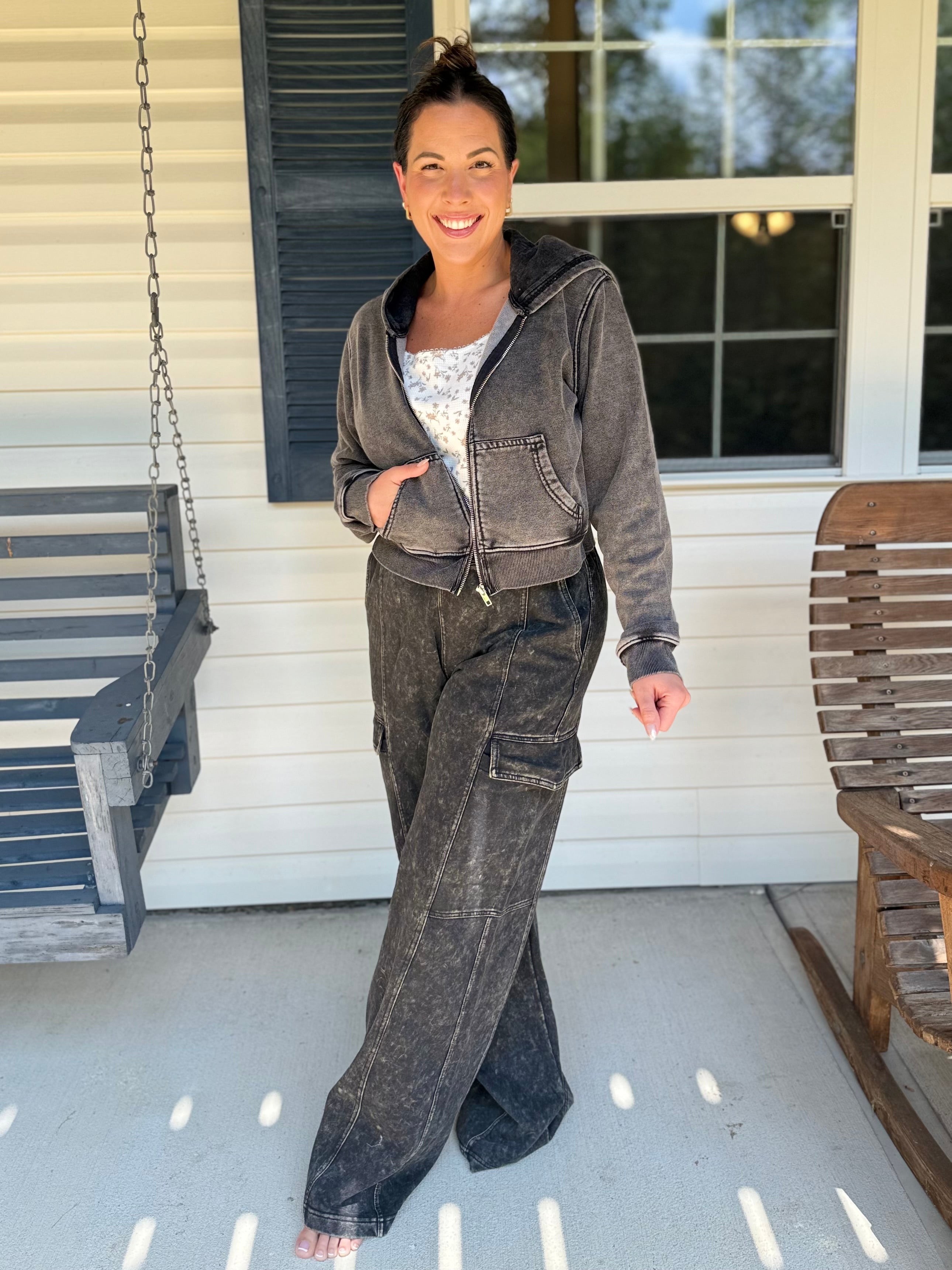 Lets Ride Jacket-200 Jackets/Shackets-White Birch-Heathered Boho Boutique, Women's Fashion and Accessories in Palmetto, FL