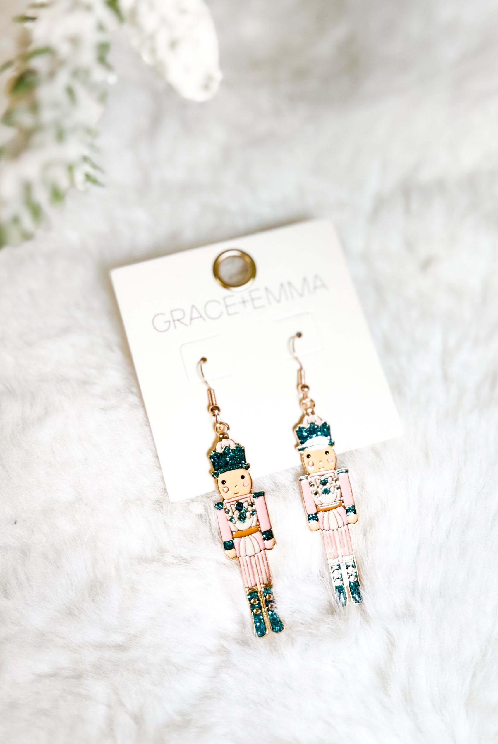 Pastel Nutcracker Earrings-310 Jewelry-Southern Grace-Heathered Boho Boutique, Women's Fashion and Accessories in Palmetto, FL