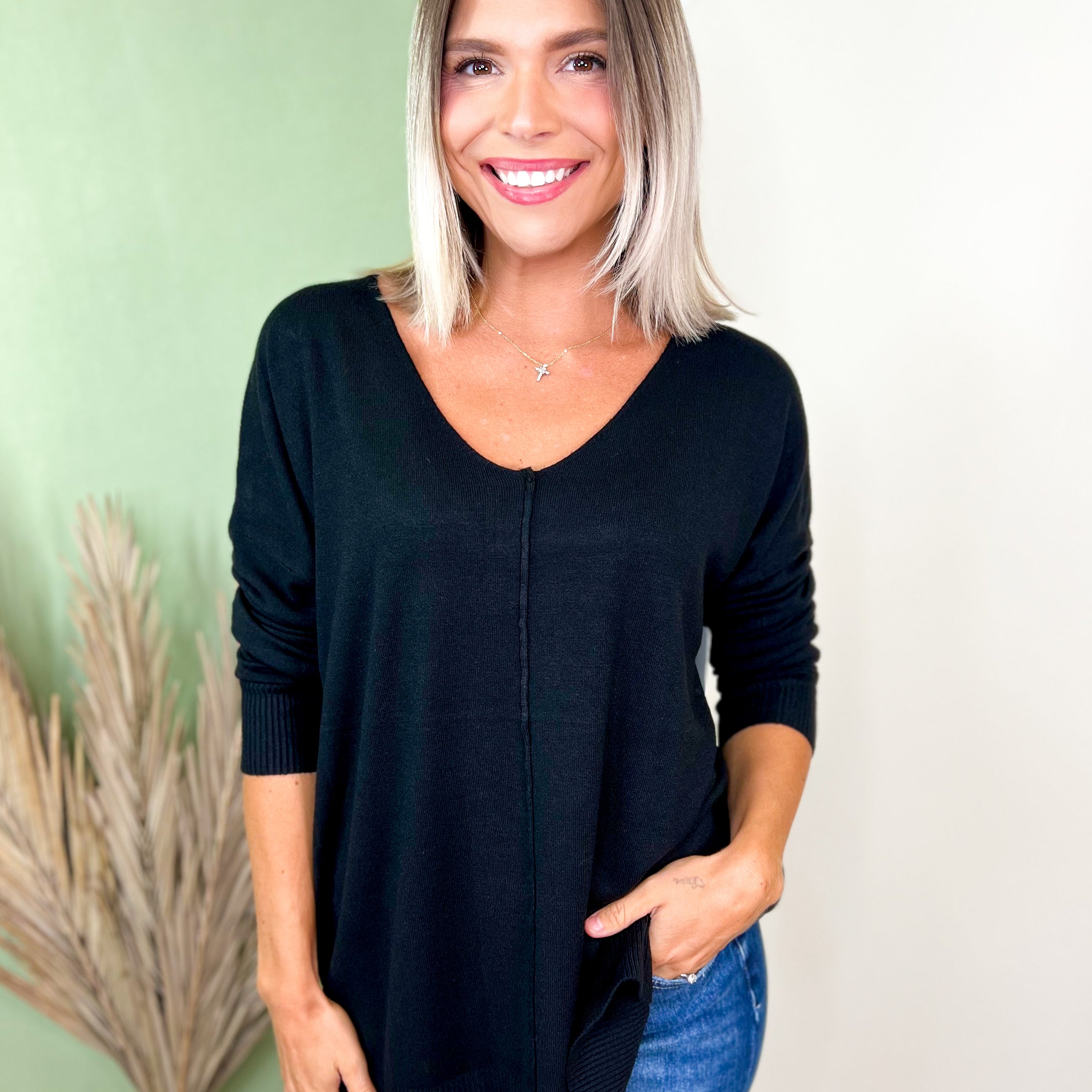 The Lola Long Sleeve Top-120 LONG SLEEVE TOPS-ZENANA-Heathered Boho Boutique, Women's Fashion and Accessories in Palmetto, FL