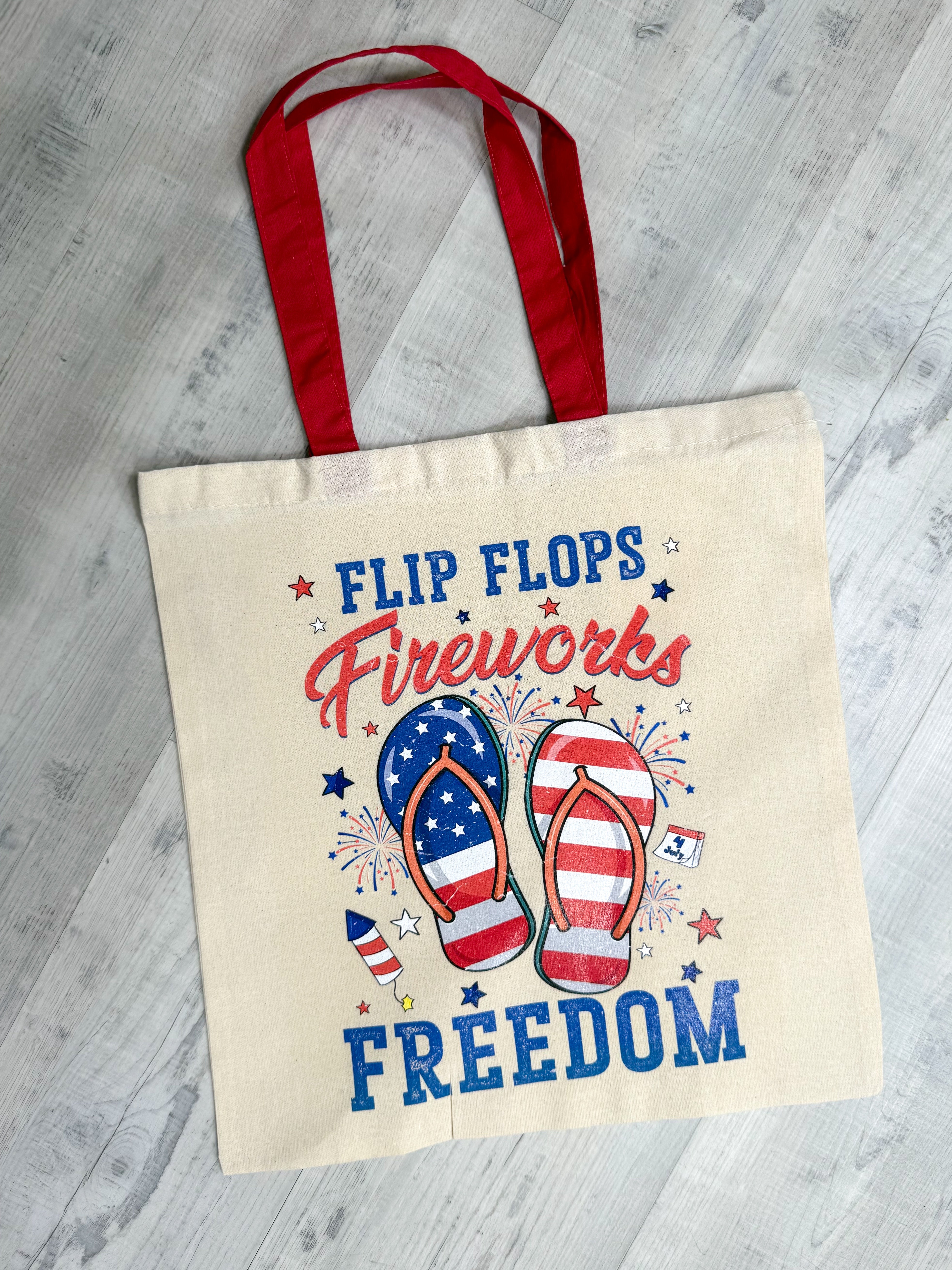Flip Flop Freedom Tote-320 Bags-Heathered Boho-Heathered Boho Boutique, Women's Fashion and Accessories in Palmetto, FL