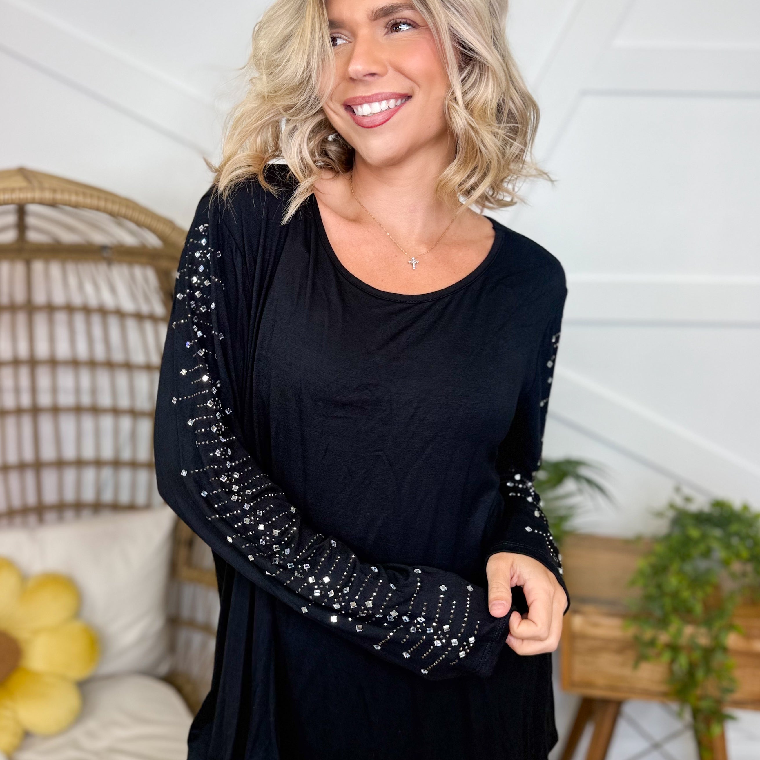 Leave It To Me Long Sleeve Top-120 Long Sleeve Tops-VOCAL-Heathered Boho Boutique, Women's Fashion and Accessories in Palmetto, FL