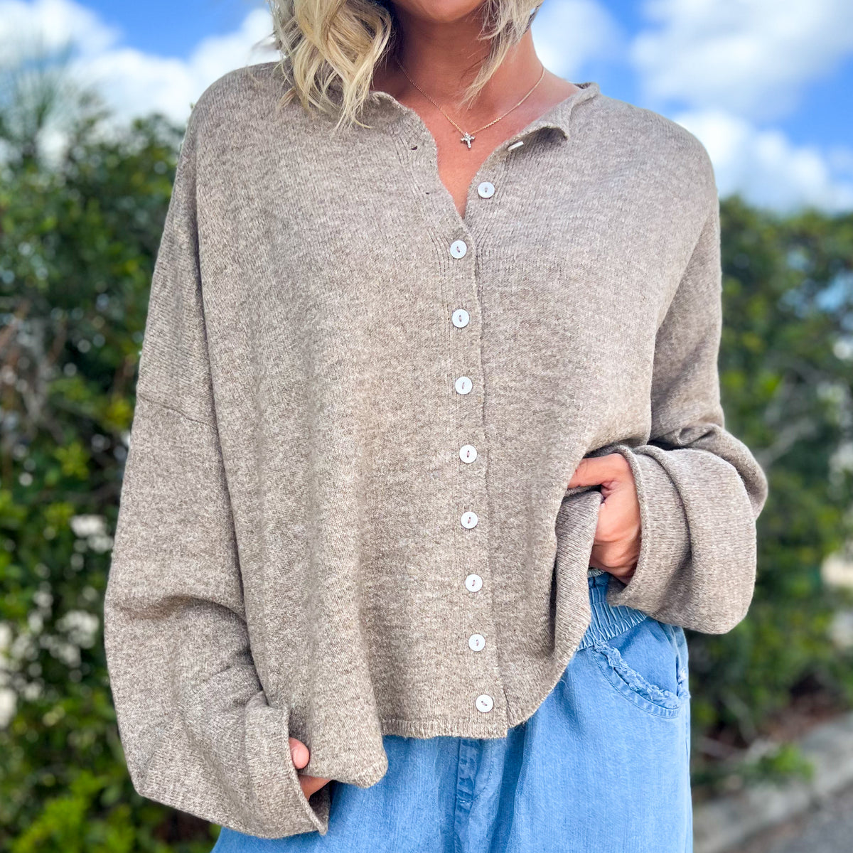 Cozy Side Button Cardigan