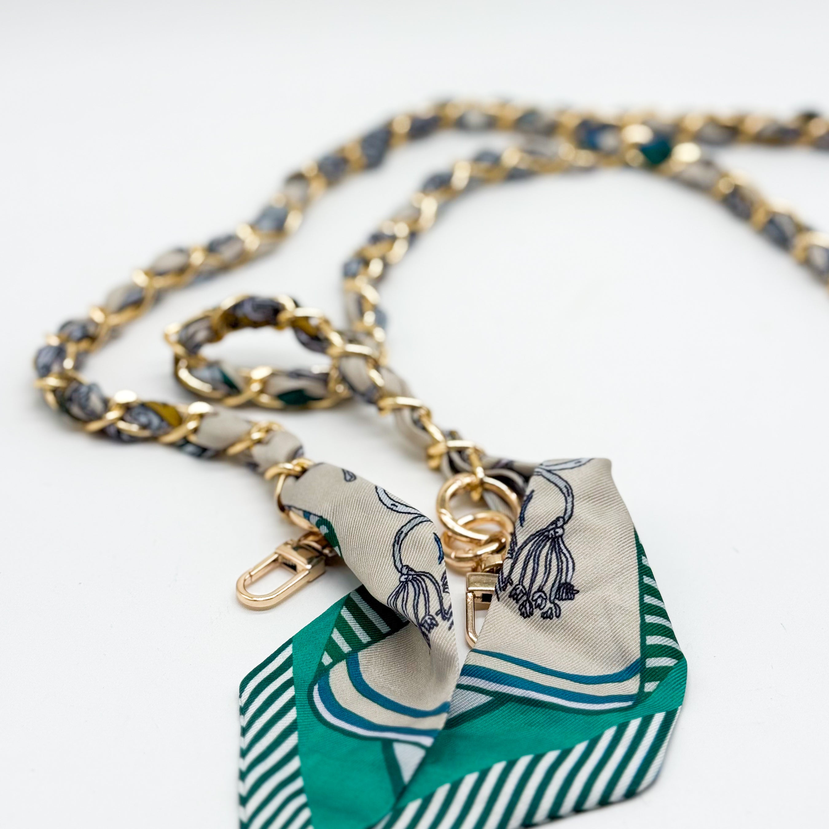 Silk Scarf Phone Holder Crossbody-340 Other Accessories-Queens Designs-Heathered Boho Boutique, Women's Fashion and Accessories in Palmetto, FL