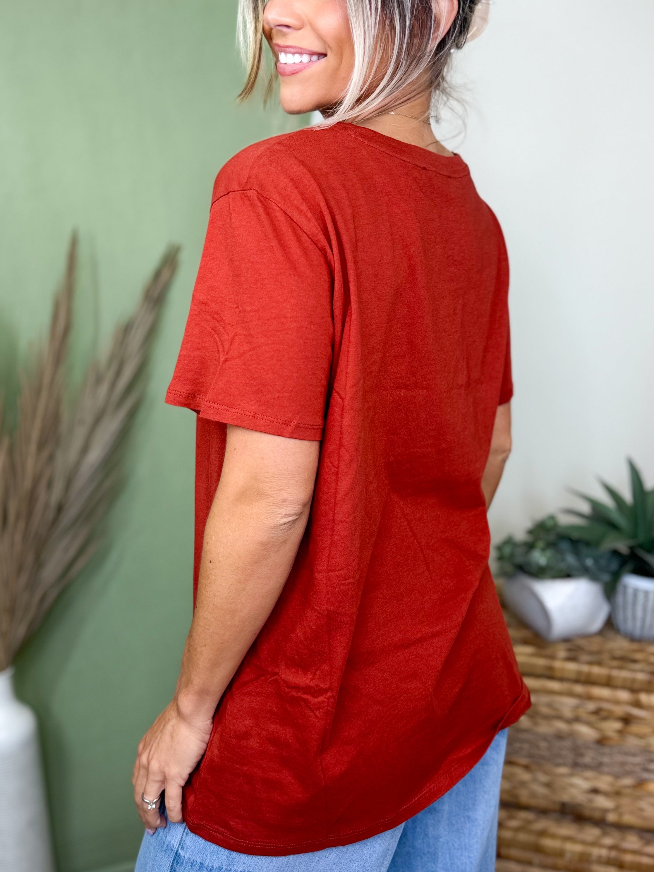 Better Than Your Boyfriend's Tee-110 SHORT SLEEVE TOP-ZENANA-Heathered Boho Boutique, Women's Fashion and Accessories in Palmetto, FL