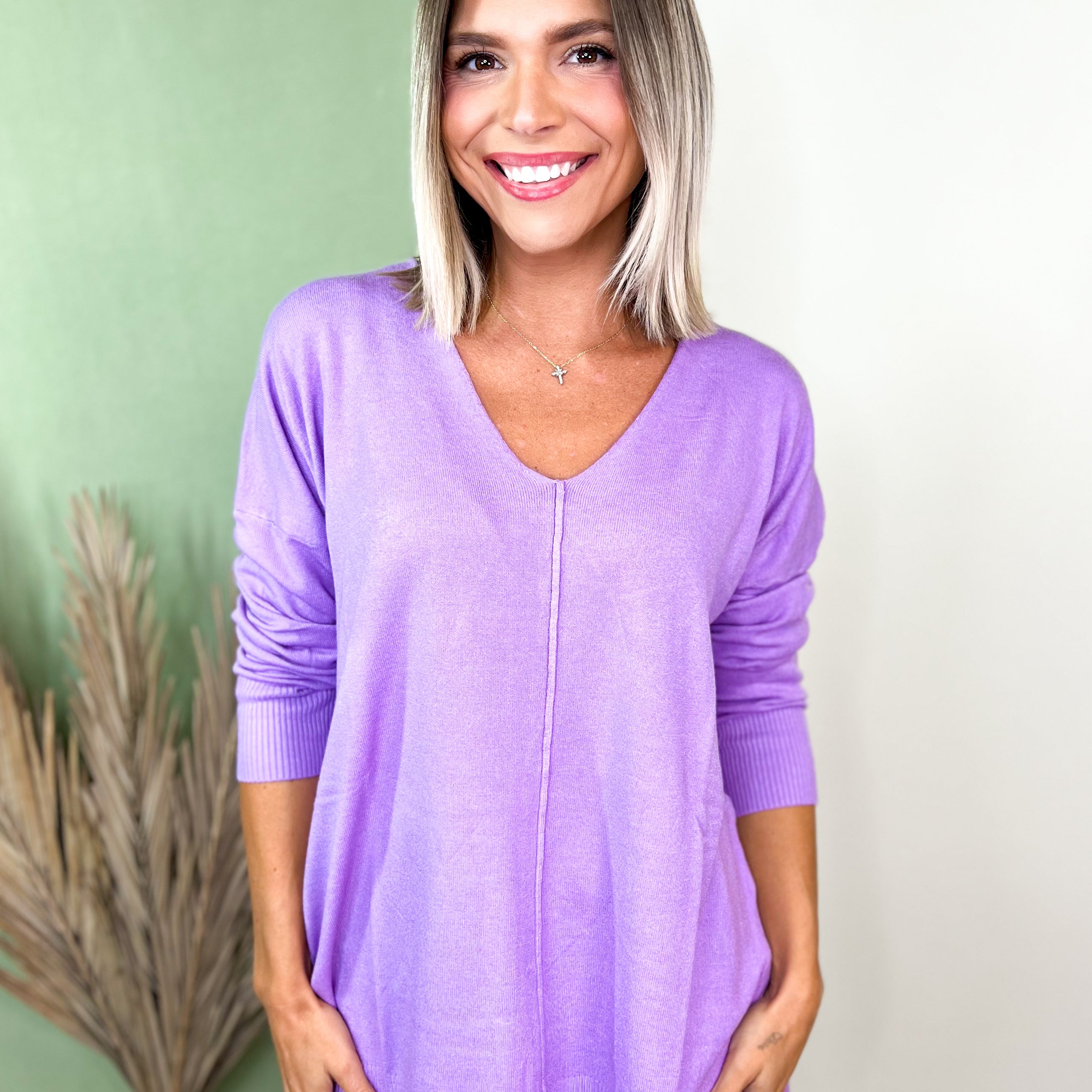 The Lola Long Sleeve Top-120 LONG SLEEVE TOPS-ZENANA-Heathered Boho Boutique, Women's Fashion and Accessories in Palmetto, FL