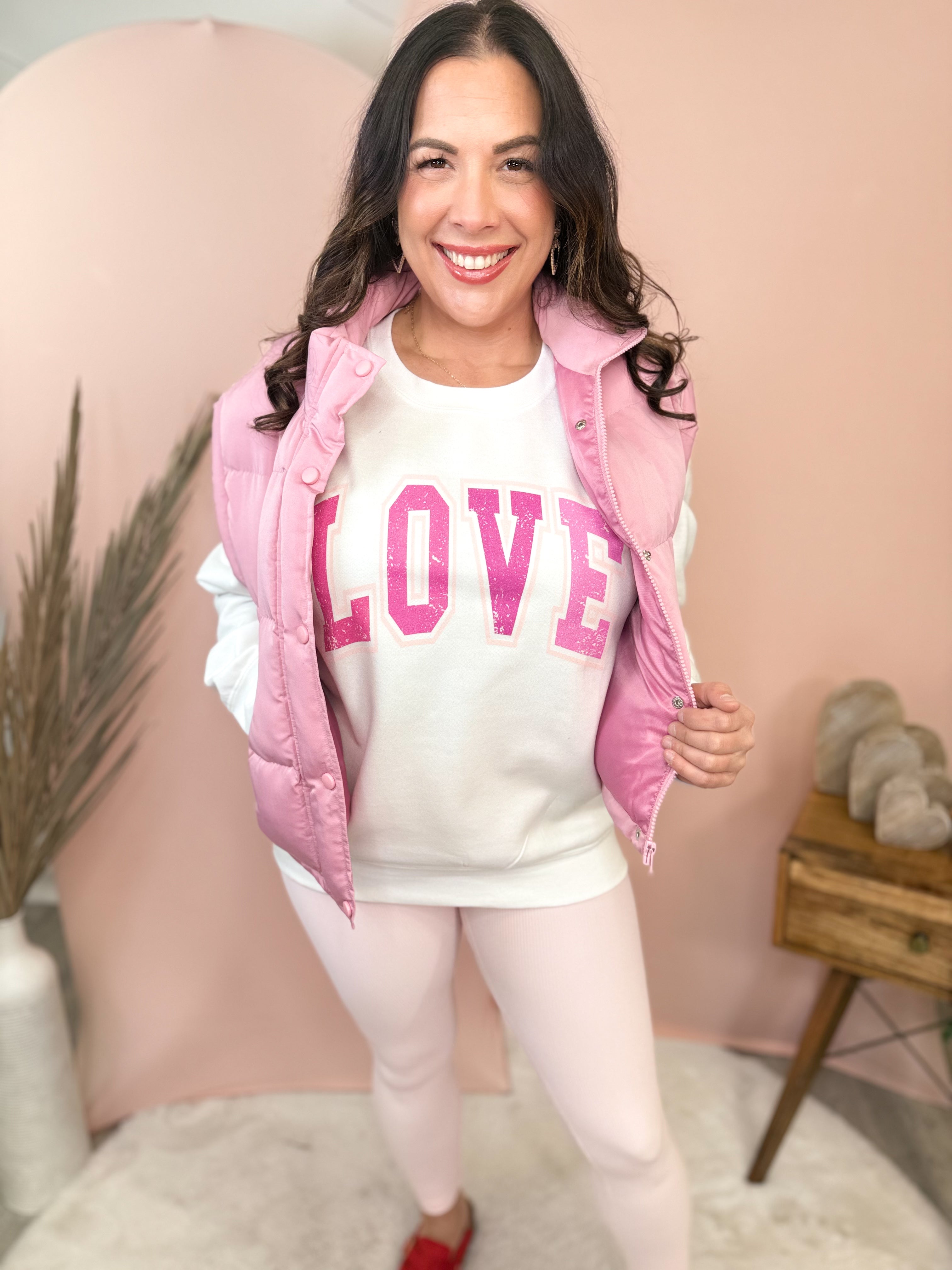 Love Graphic Sweatshirt-130 Graphic Tees-Heathered Boho-Heathered Boho Boutique, Women's Fashion and Accessories in Palmetto, FL