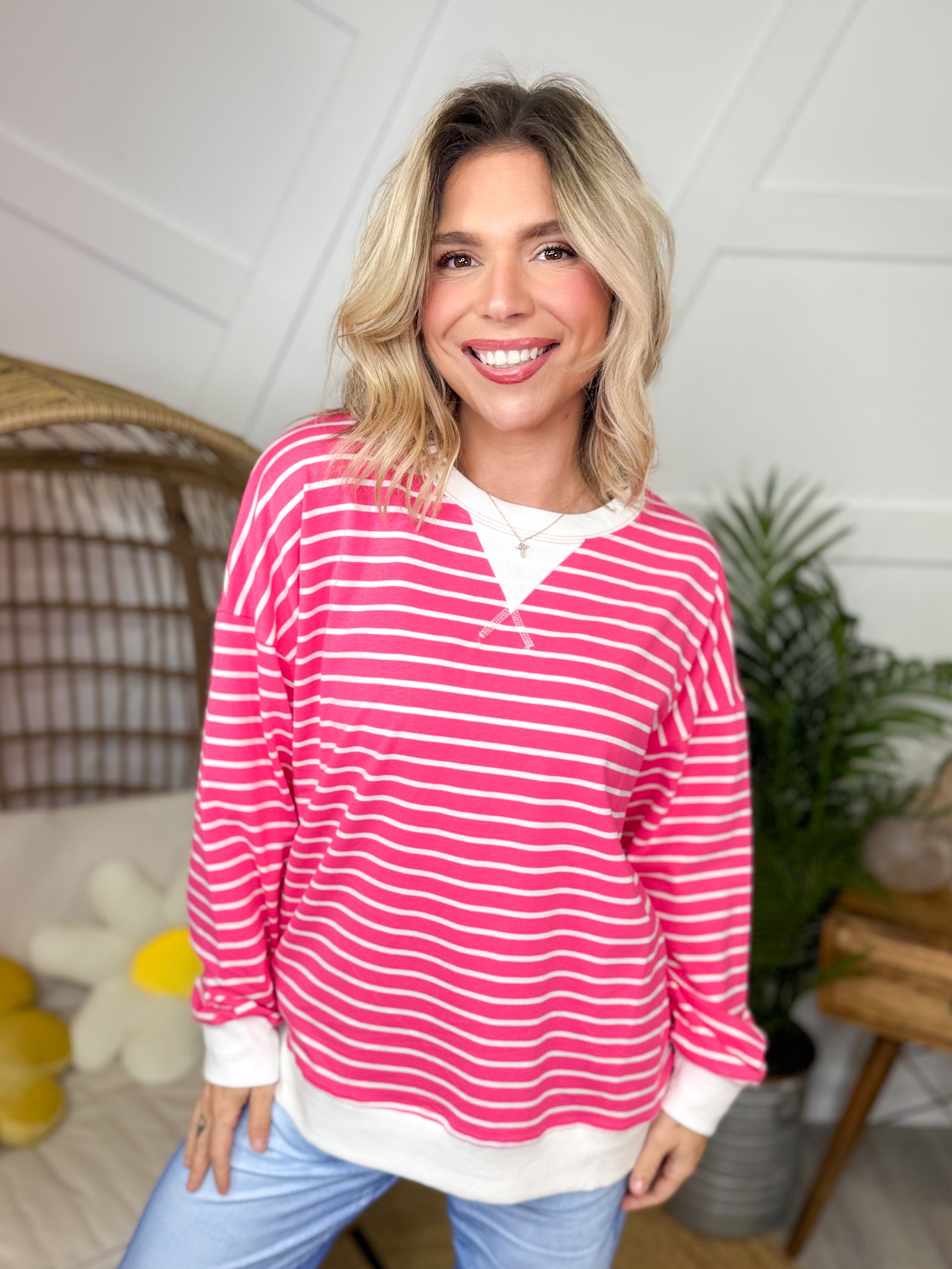 Restock: Something Borrowed Top-120 LONG SLEEVE TOPS-ZENANA-Heathered Boho Boutique, Women's Fashion and Accessories in Palmetto, FL