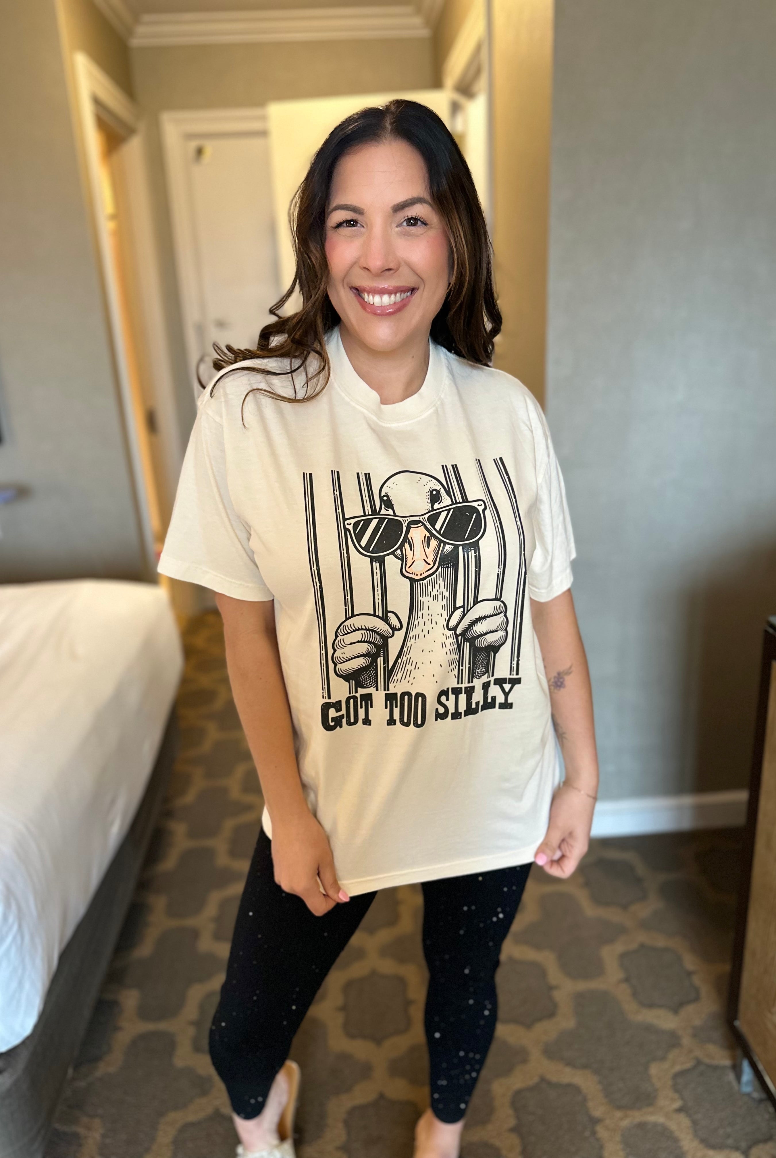 Too Silly Goose Graphic Tee-130 Graphic Tees-Heathered Boho-Heathered Boho Boutique, Women's Fashion and Accessories in Palmetto, FL