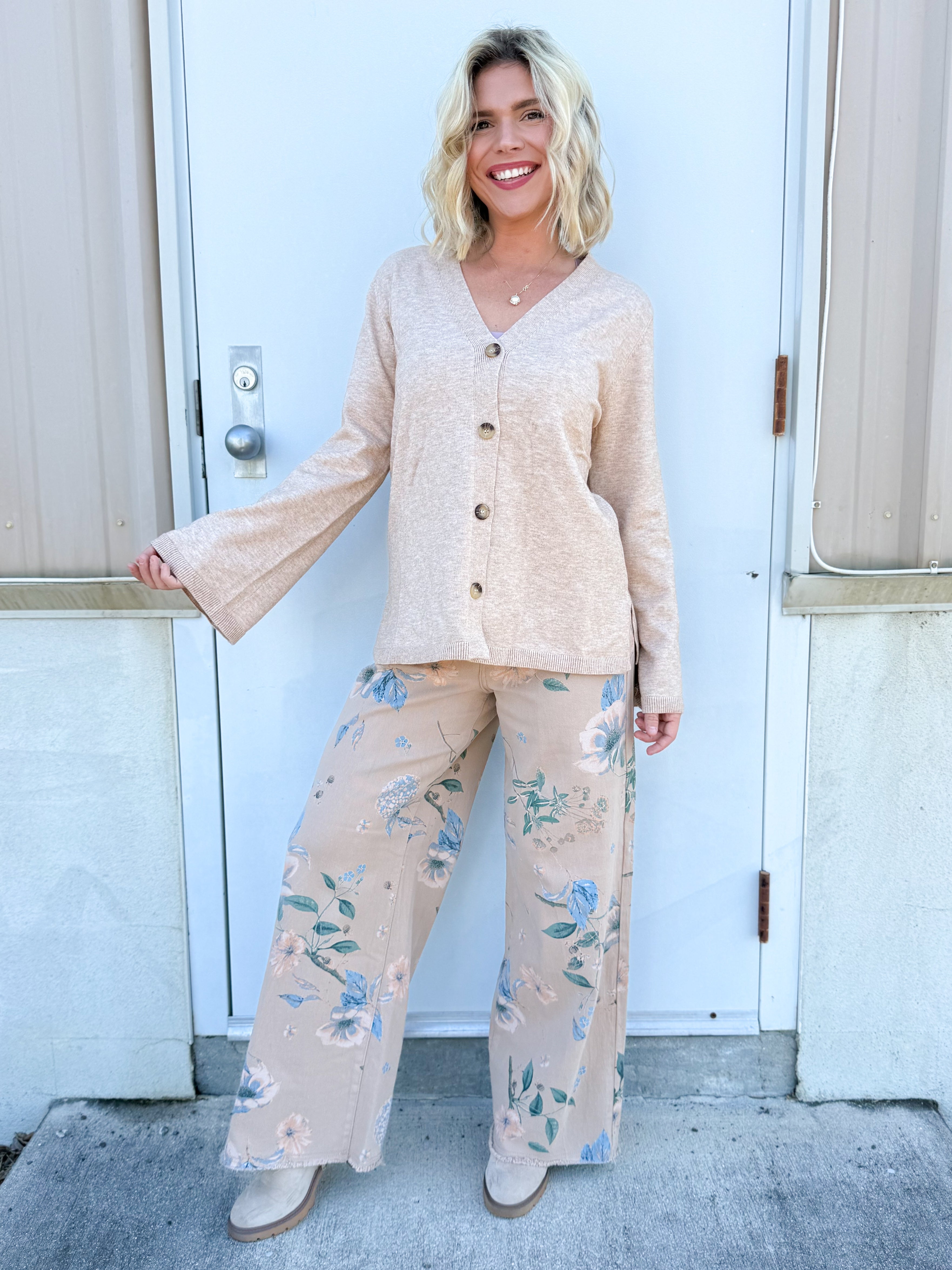 Doorbuster: Feeling Luxury Cardigan-220 Cardigans/ Kimonos-WHITE BIRCH-Heathered Boho Boutique, Women's Fashion and Accessories in Palmetto, FL