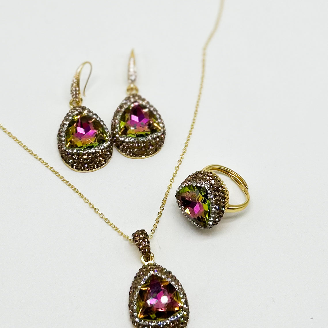 Classic Water Droplet Jewelry Set-310 Jewelry-NIHAO JEWELRY-Heathered Boho Boutique, Women's Fashion and Accessories in Palmetto, FL