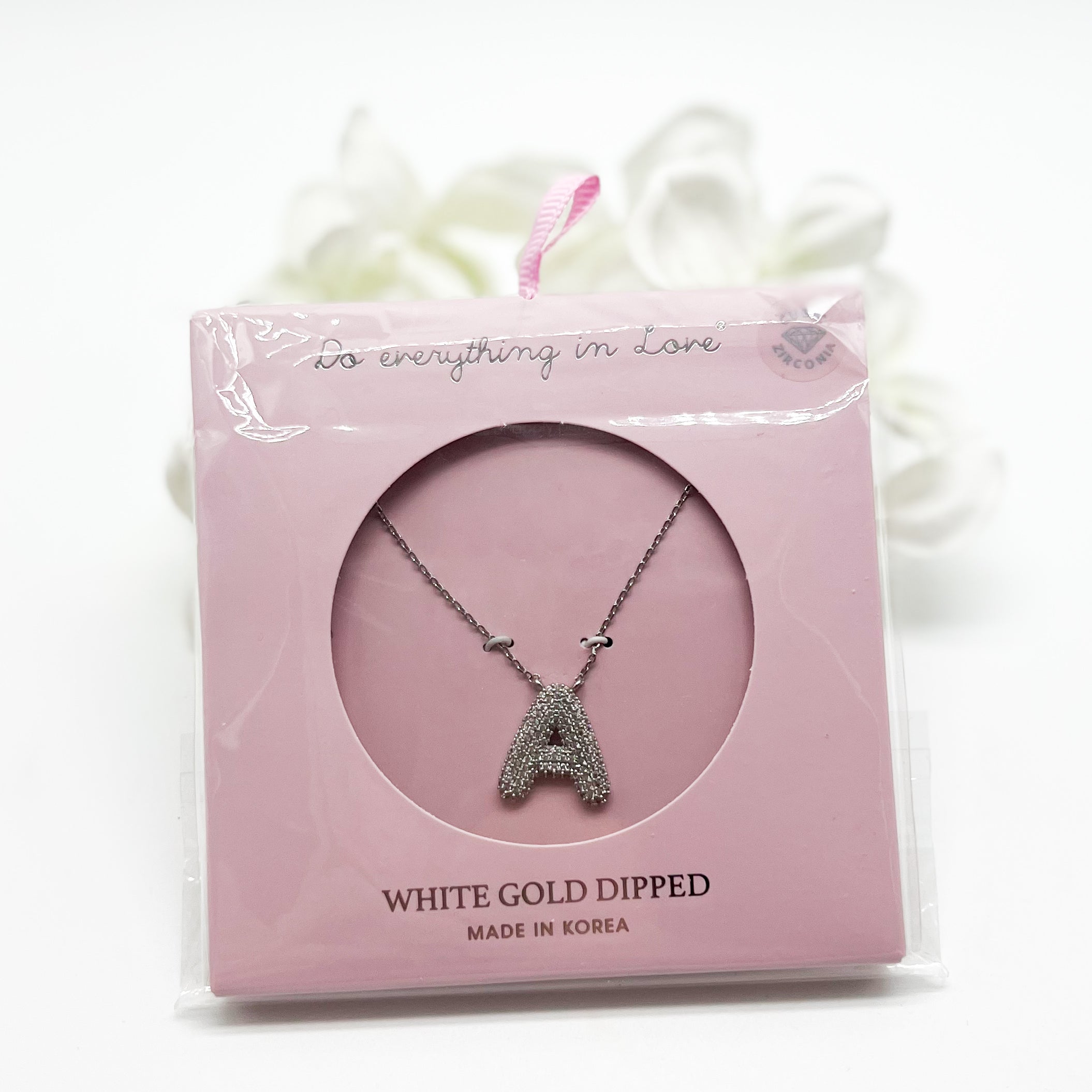 CZ Initial Necklace-310 Jewelry-KW fashion-Heathered Boho Boutique, Women's Fashion and Accessories in Palmetto, FL