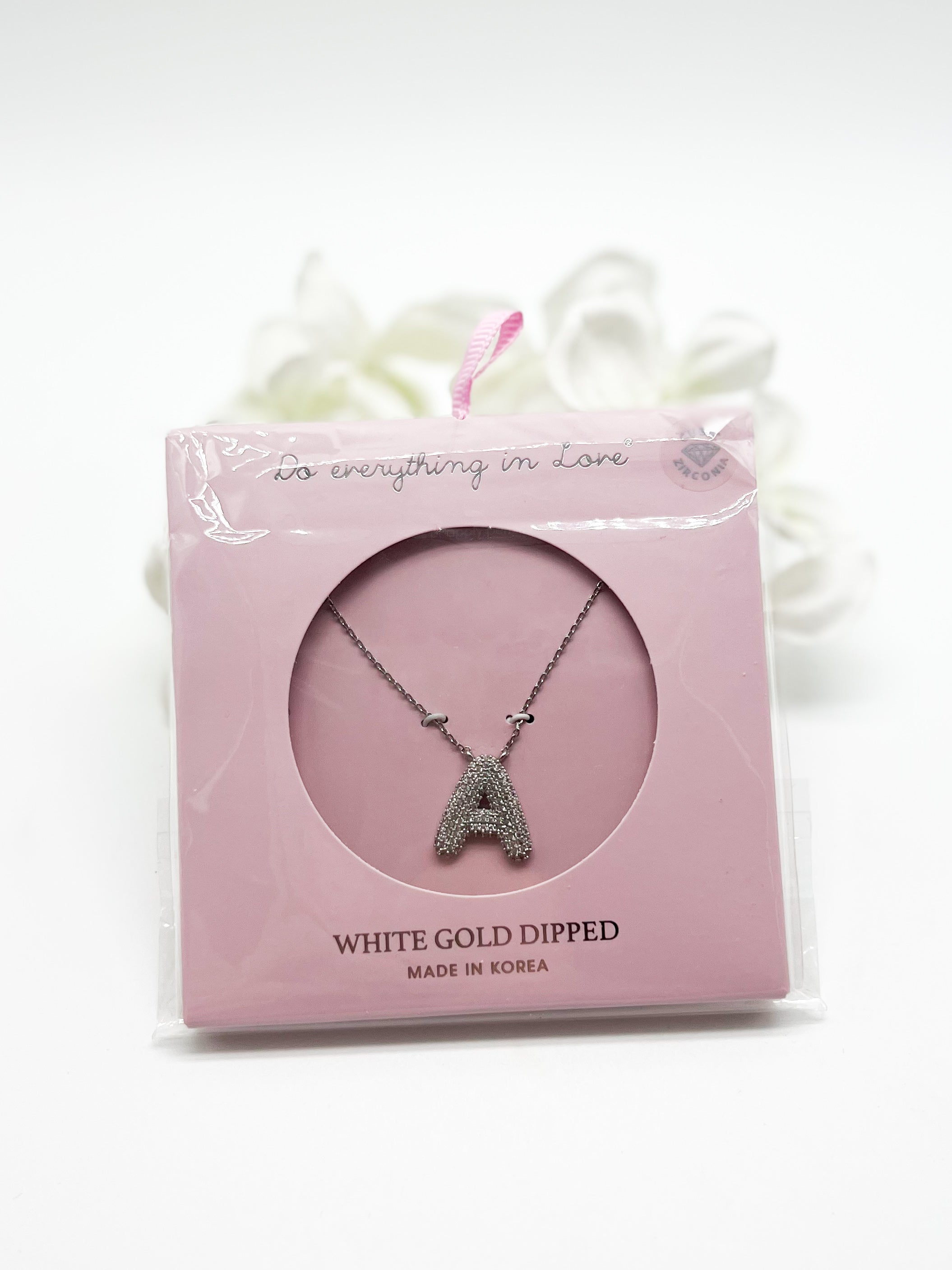 CZ Initial Necklace-310 Jewelry-KW fashion-Heathered Boho Boutique, Women's Fashion and Accessories in Palmetto, FL