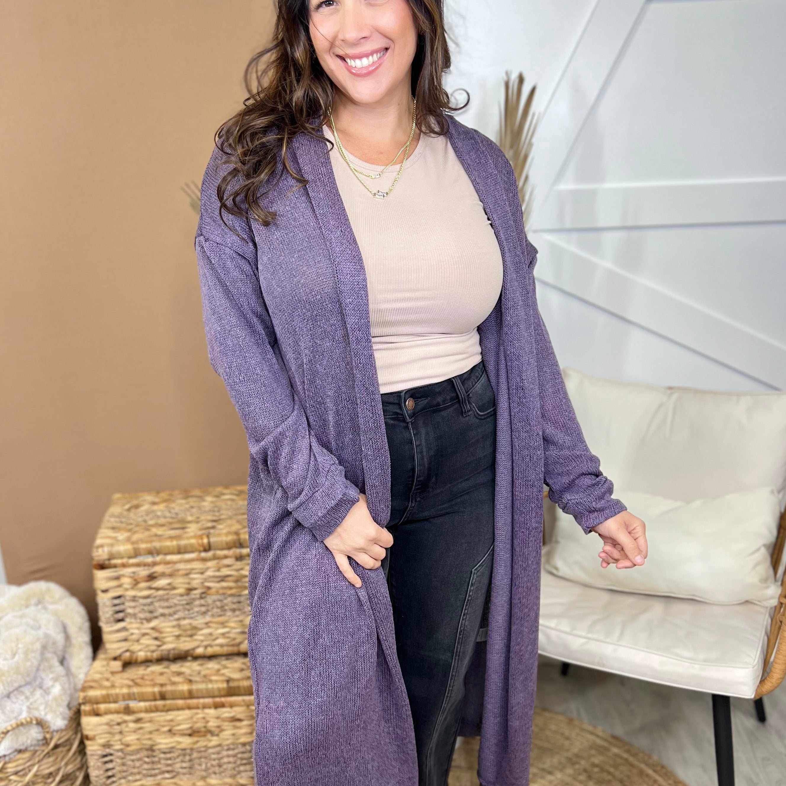 Hideaway Cardigan-220 Cardigans/ Kimonos-DEAR SCARLETT-Heathered Boho Boutique, Women's Fashion and Accessories in Palmetto, FL