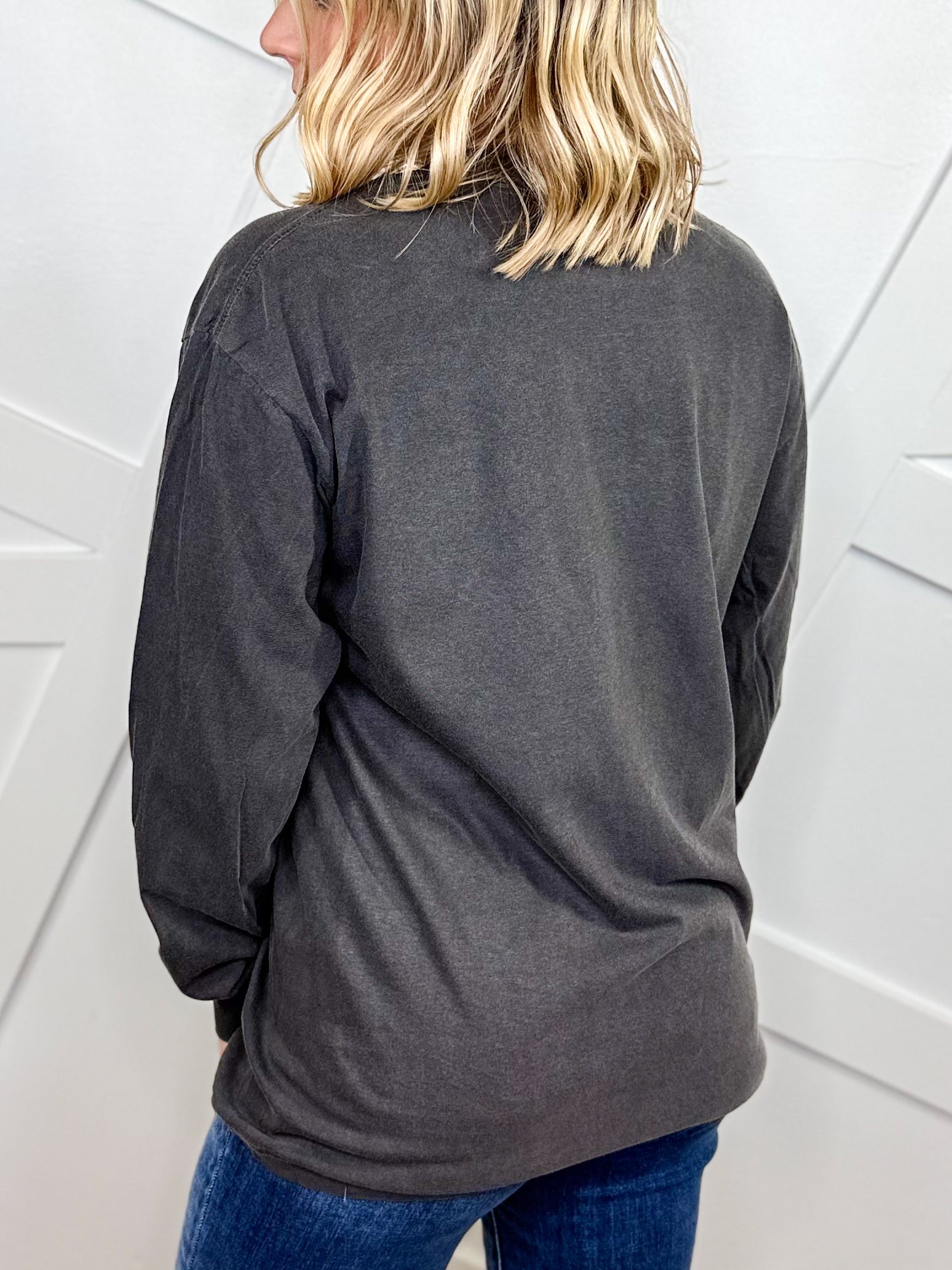 Probably Late Graphic Long Sleeve-130 Graphic Tees-Heathered Boho-Heathered Boho Boutique, Women's Fashion and Accessories in Palmetto, FL