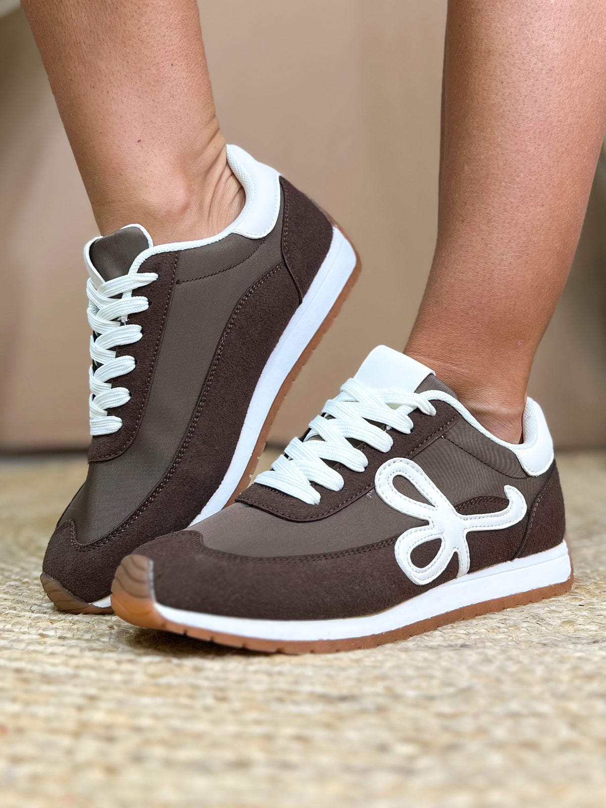 Retro Runner Statement-Logo Lace-Up Sneaker-350 Shoes-Let's See Style-Heathered Boho Boutique, Women's Fashion and Accessories in Palmetto, FL