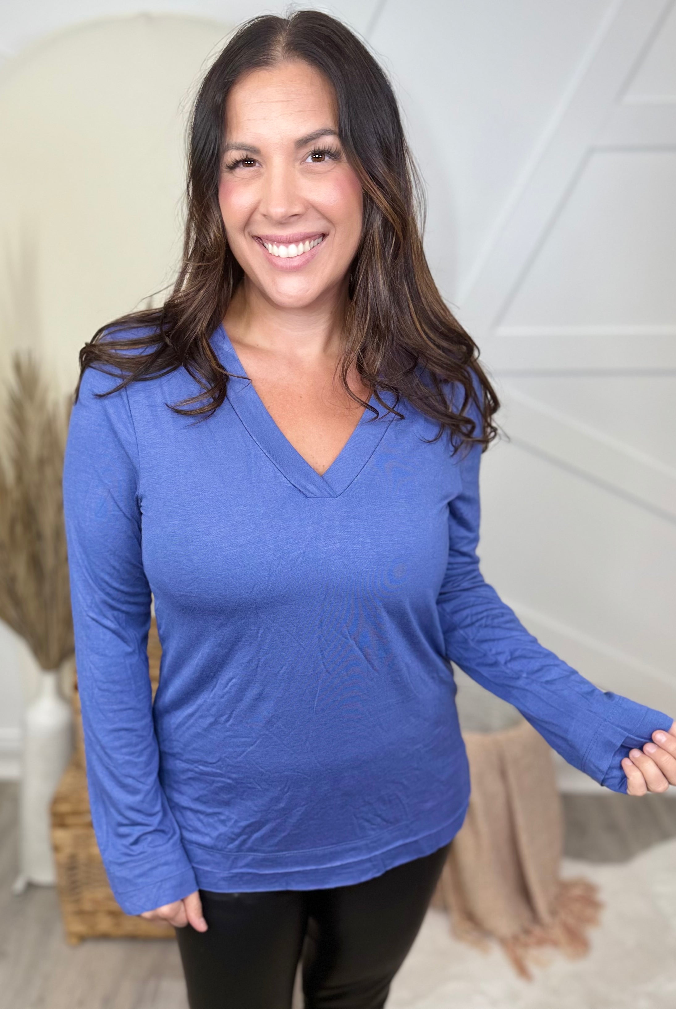 Work It Long Sleeve Top-120 LONG SLEEVE TOPS-SEW IN LOVE-Heathered Boho Boutique, Women's Fashion and Accessories in Palmetto, FL