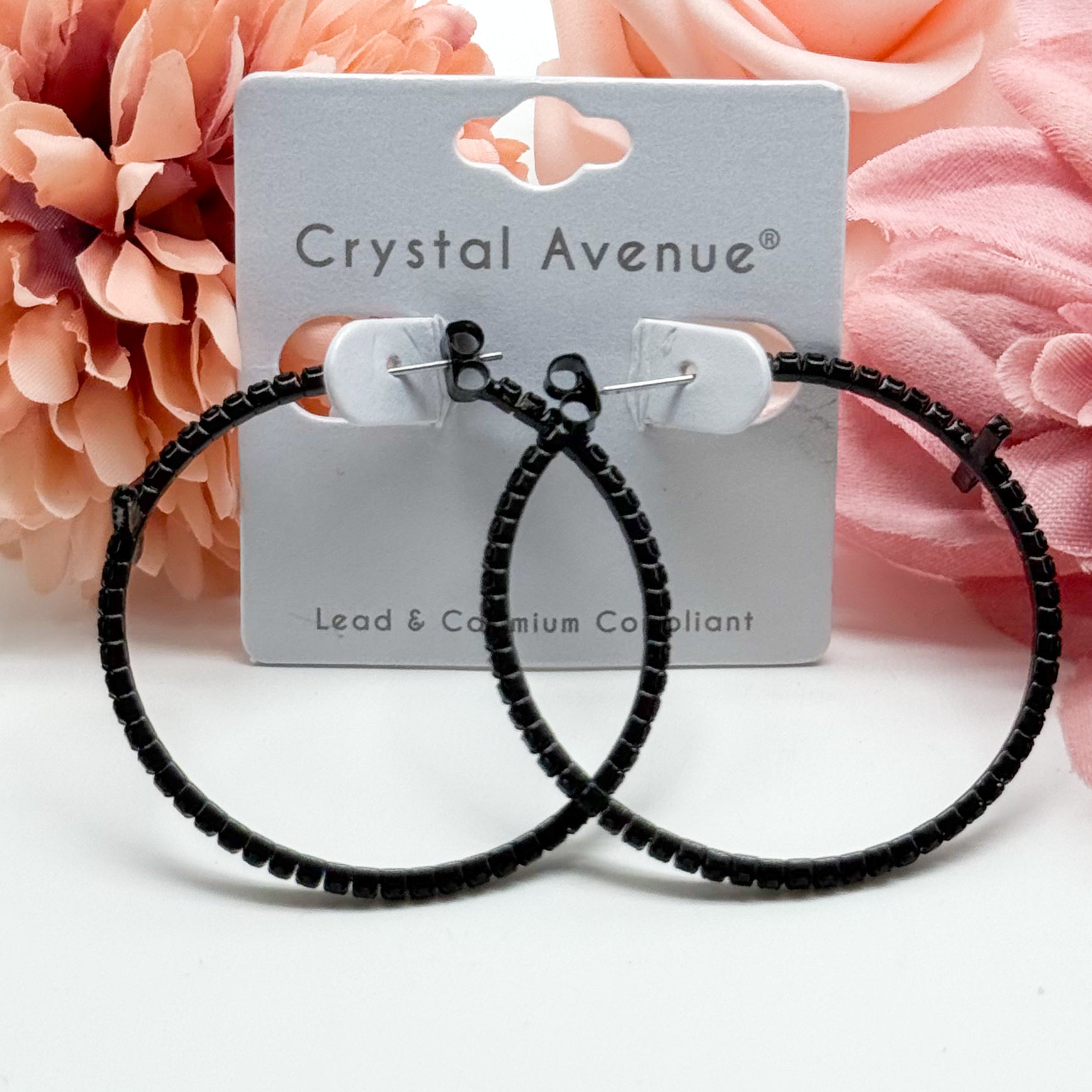 45mm Cross Memory Hoop-310 Jewelry-RM Manufacturing-Heathered Boho Boutique, Women's Fashion and Accessories in Palmetto, FL