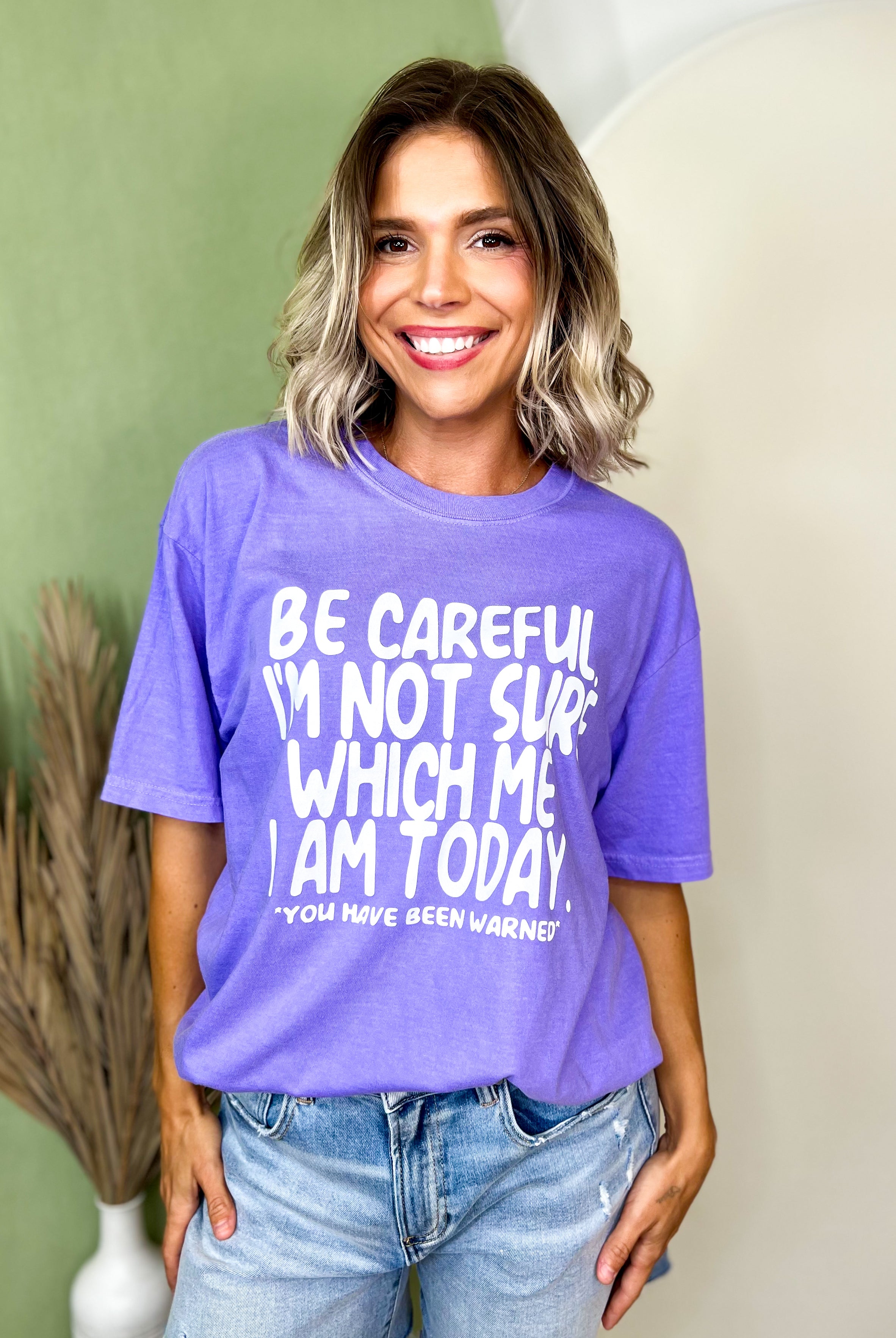 You Have Been Warned Graphic Tee-130 Graphic Tees-Heathered Boho-Heathered Boho Boutique, Women's Fashion and Accessories in Palmetto, FL