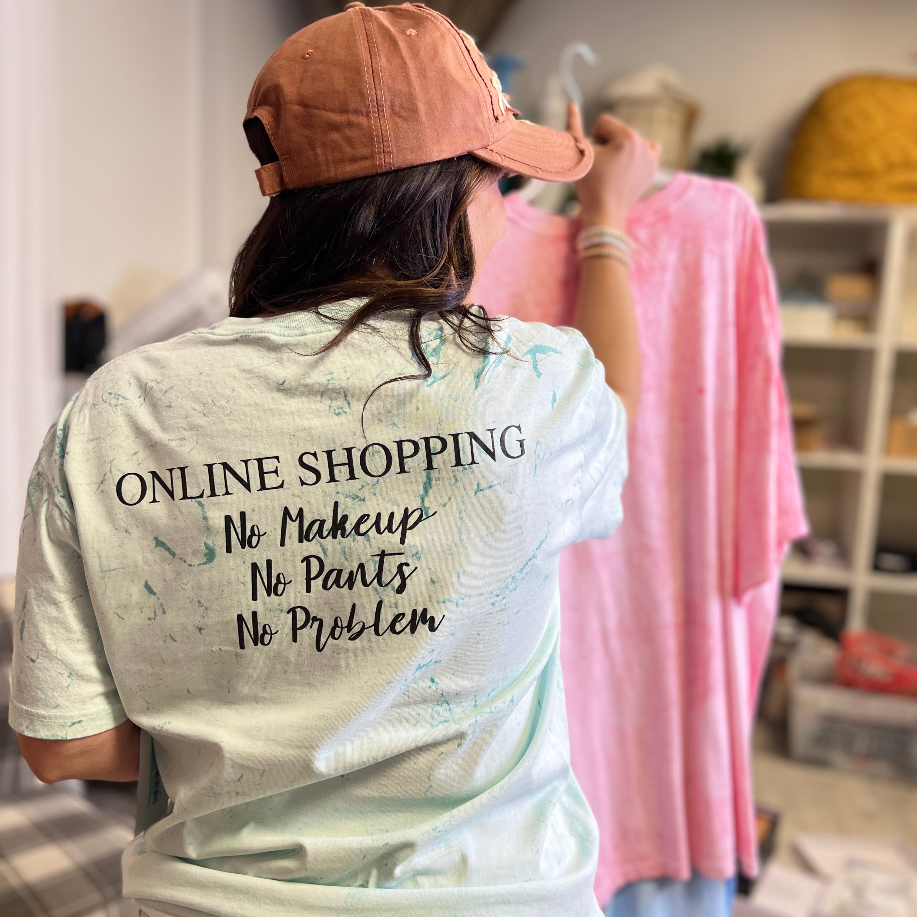 Custom Heathered Boho Babe Shopping Graphic Tee-130 Graphic Tees-Heathered Boho-Heathered Boho Boutique, Women's Fashion and Accessories in Palmetto, FL