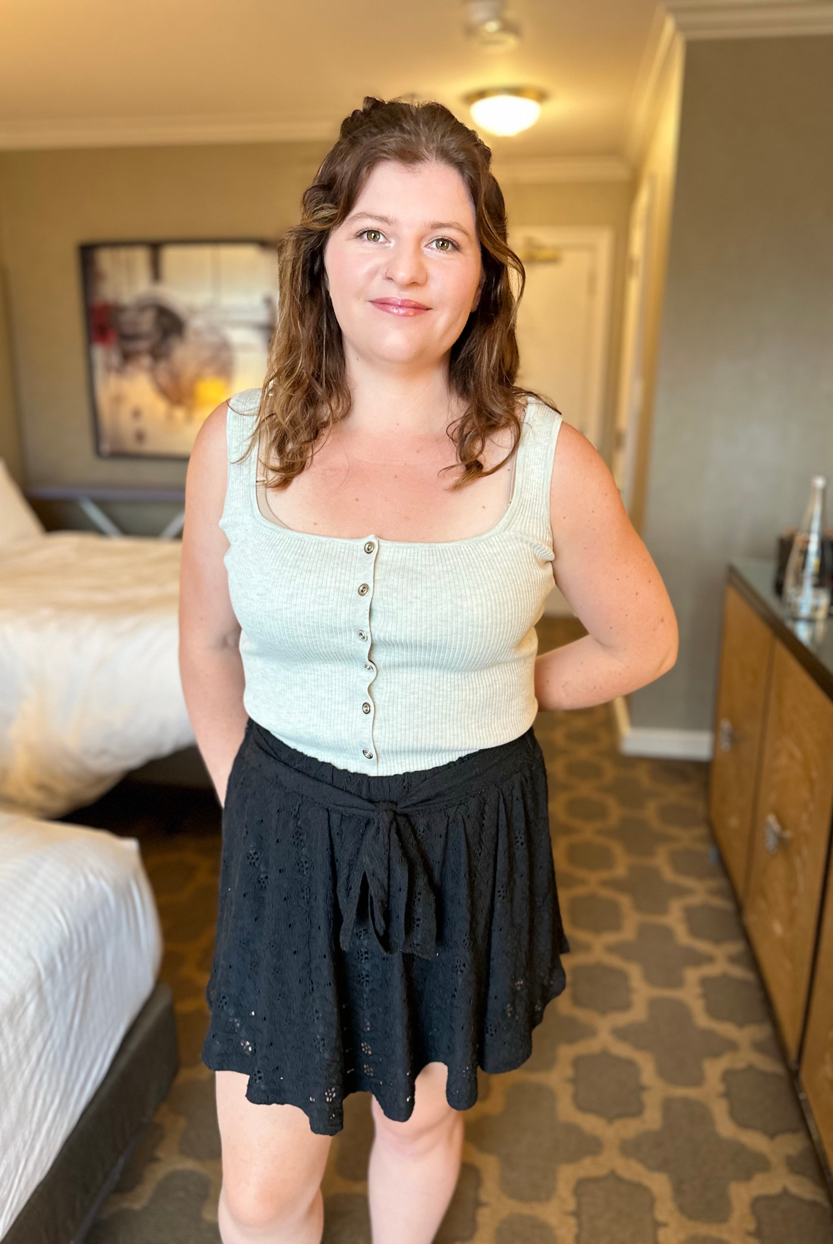 Spot On Tank Top-100 TANK/CROP TOPS-White Birch-Heathered Boho Boutique, Women's Fashion and Accessories in Palmetto, FL