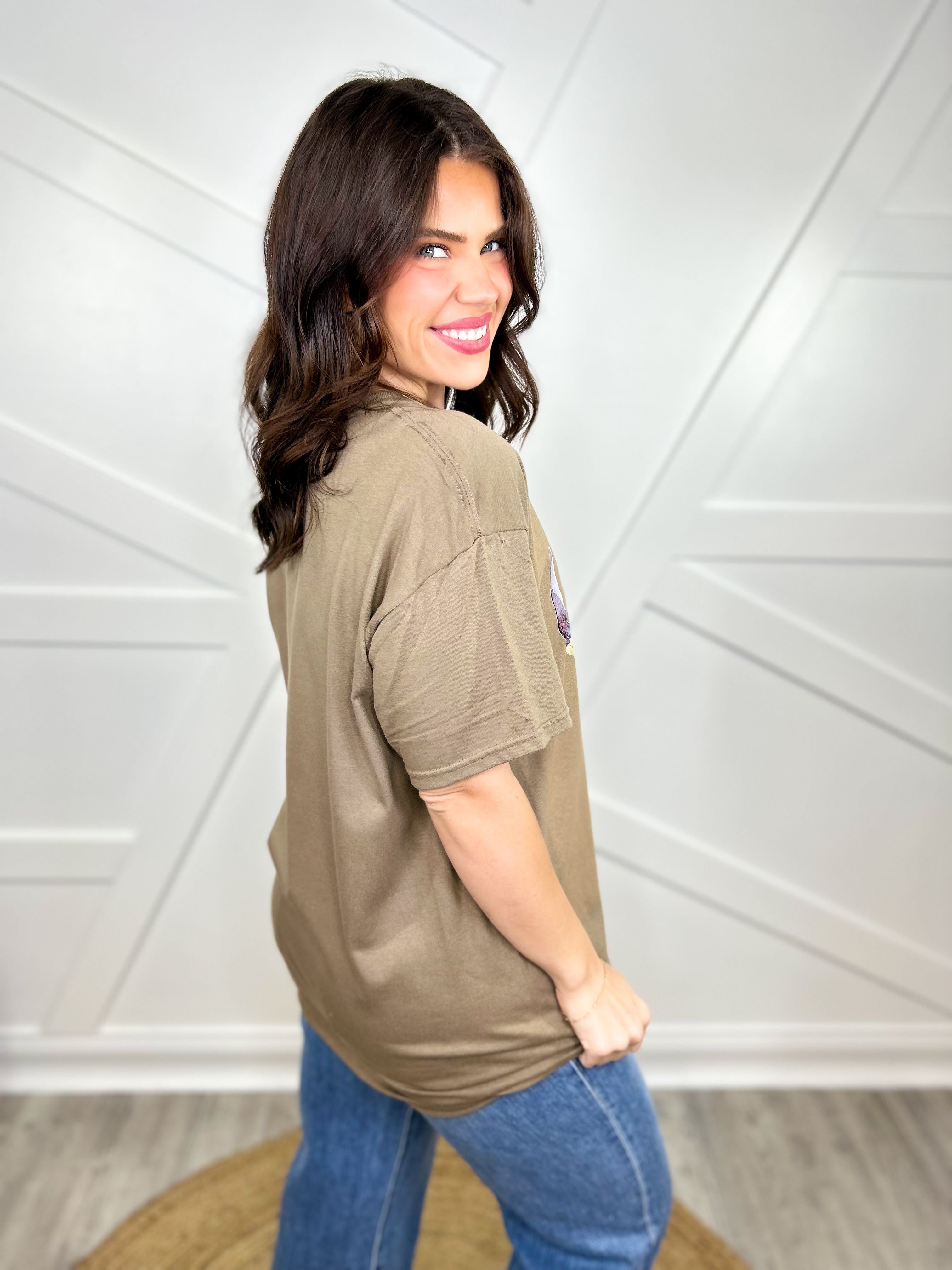 Take No Bull Graphic Tee - Brown Savana-130 Graphic Tees-Heathered Boho-Heathered Boho Boutique, Women's Fashion and Accessories in Palmetto, FL