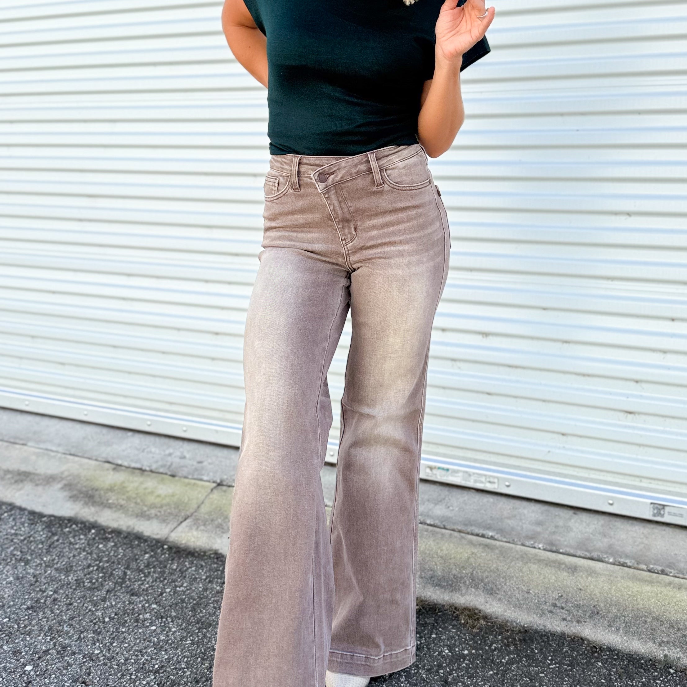 One and Only Wide Leg by Judy Blue-190 JEANS-Judy Blue-Heathered Boho Boutique, Women's Fashion and Accessories in Palmetto, FL