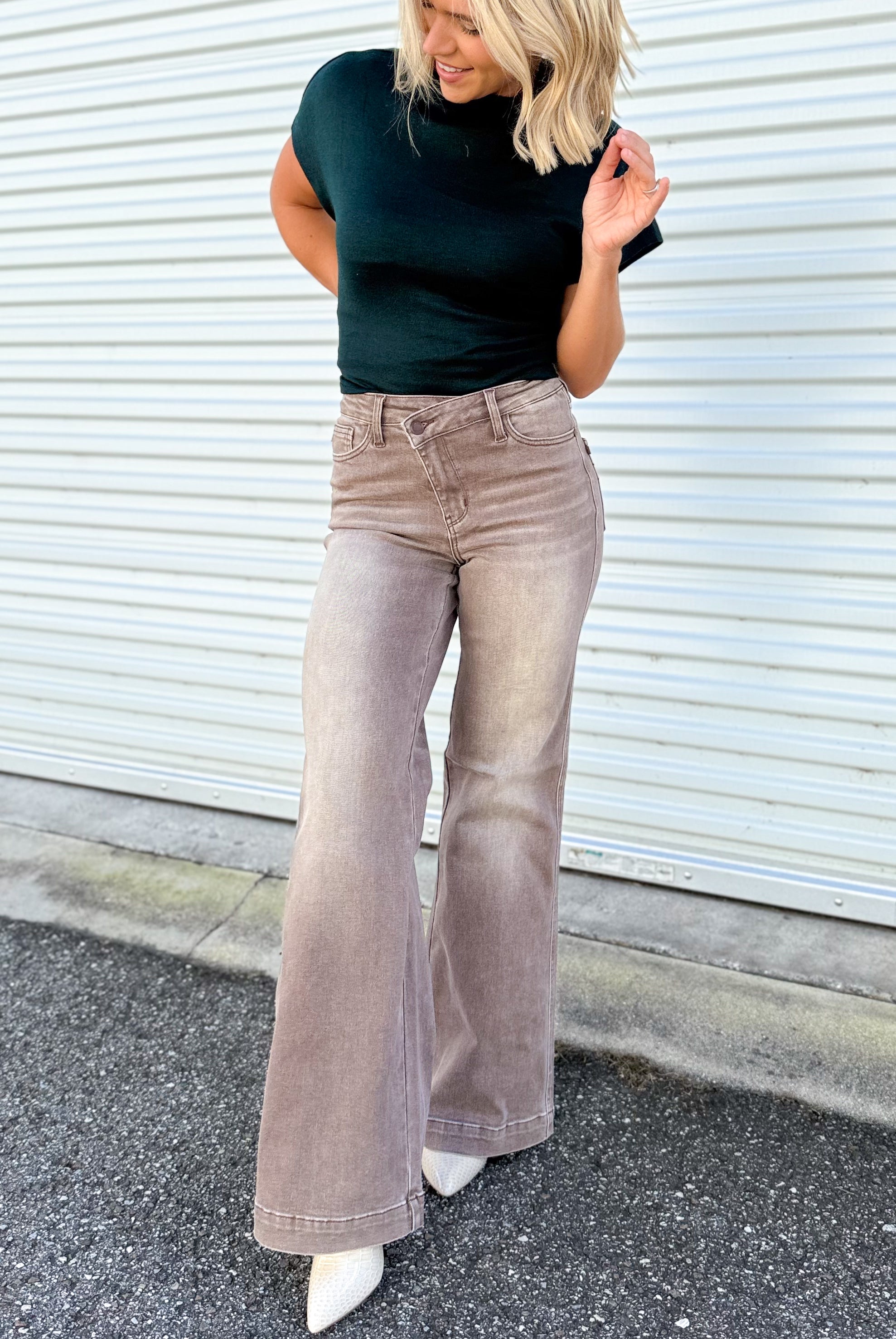 One and Only Wide Leg by Judy Blue-190 JEANS-Judy Blue-Heathered Boho Boutique, Women's Fashion and Accessories in Palmetto, FL