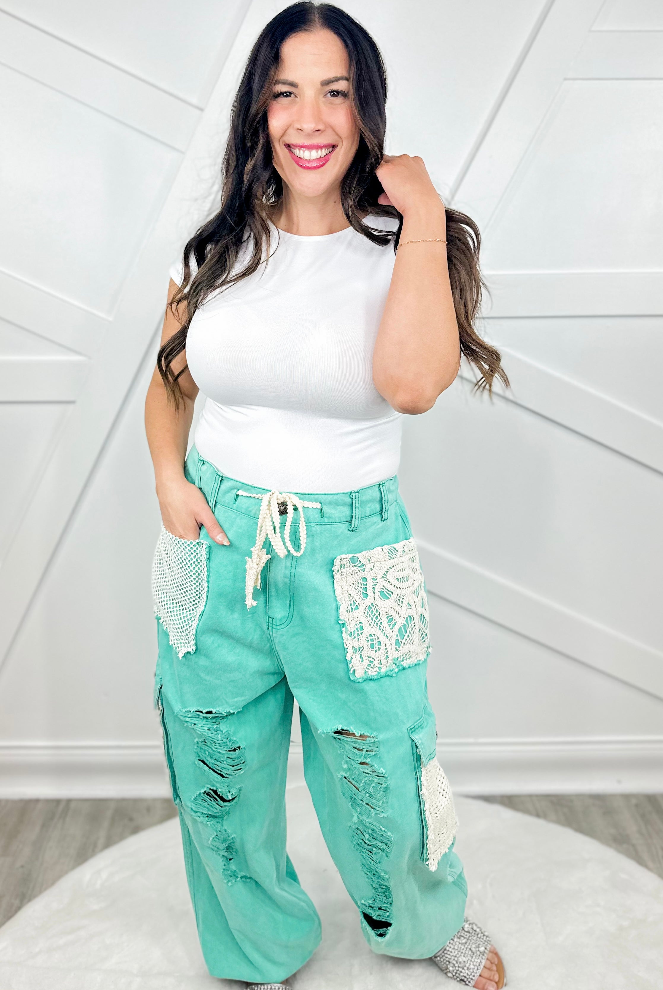 A Million Little Things Joggers - Jungle Green (XS- 2X) X POL-150 PANTS-Pol-Heathered Boho Boutique, Women's Fashion and Accessories in Palmetto, FL