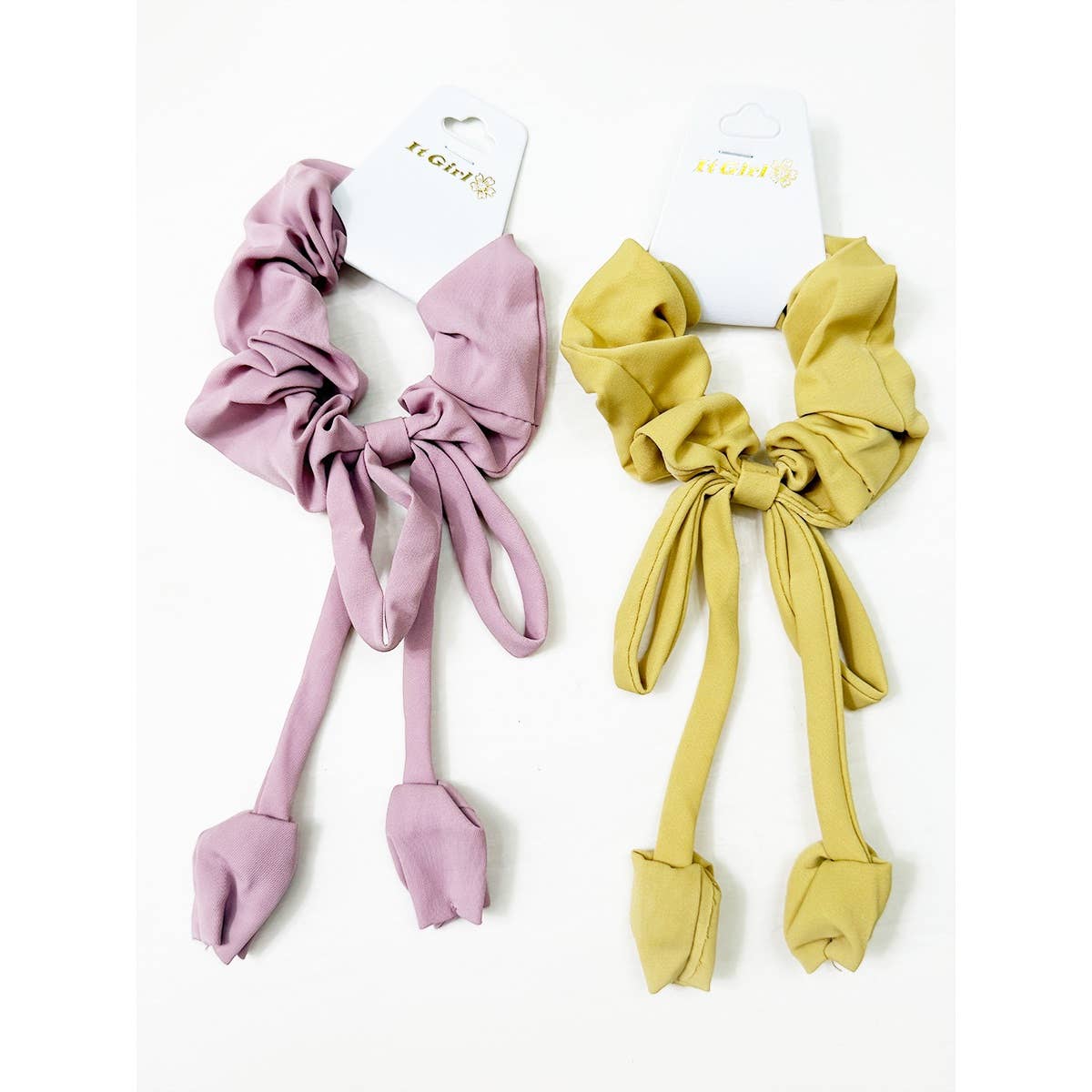 Soft Textured Flower Detailed Scrunchie Set-340 Other Accessories-Love and Repeat-Heathered Boho Boutique, Women's Fashion and Accessories in Palmetto, FL