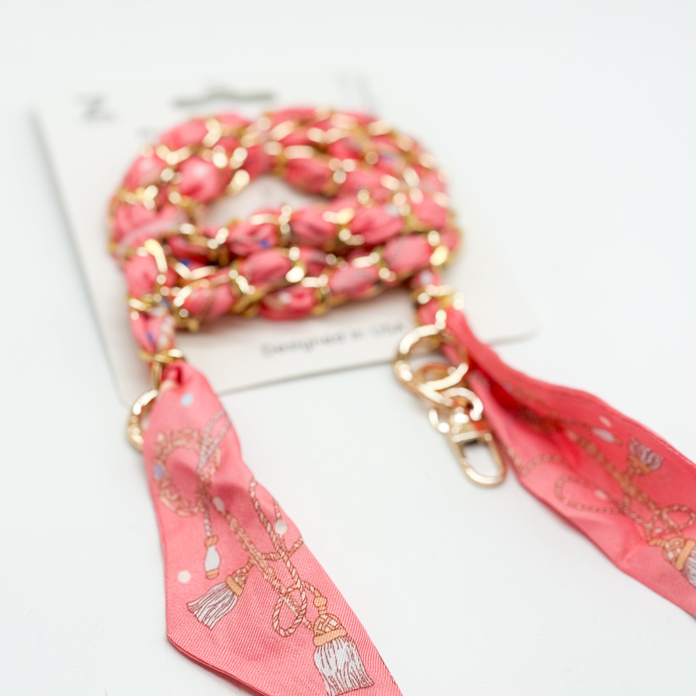 Silk Scarf Phone Holder Crossbody-340 Other Accessories-Queens Designs-Heathered Boho Boutique, Women's Fashion and Accessories in Palmetto, FL