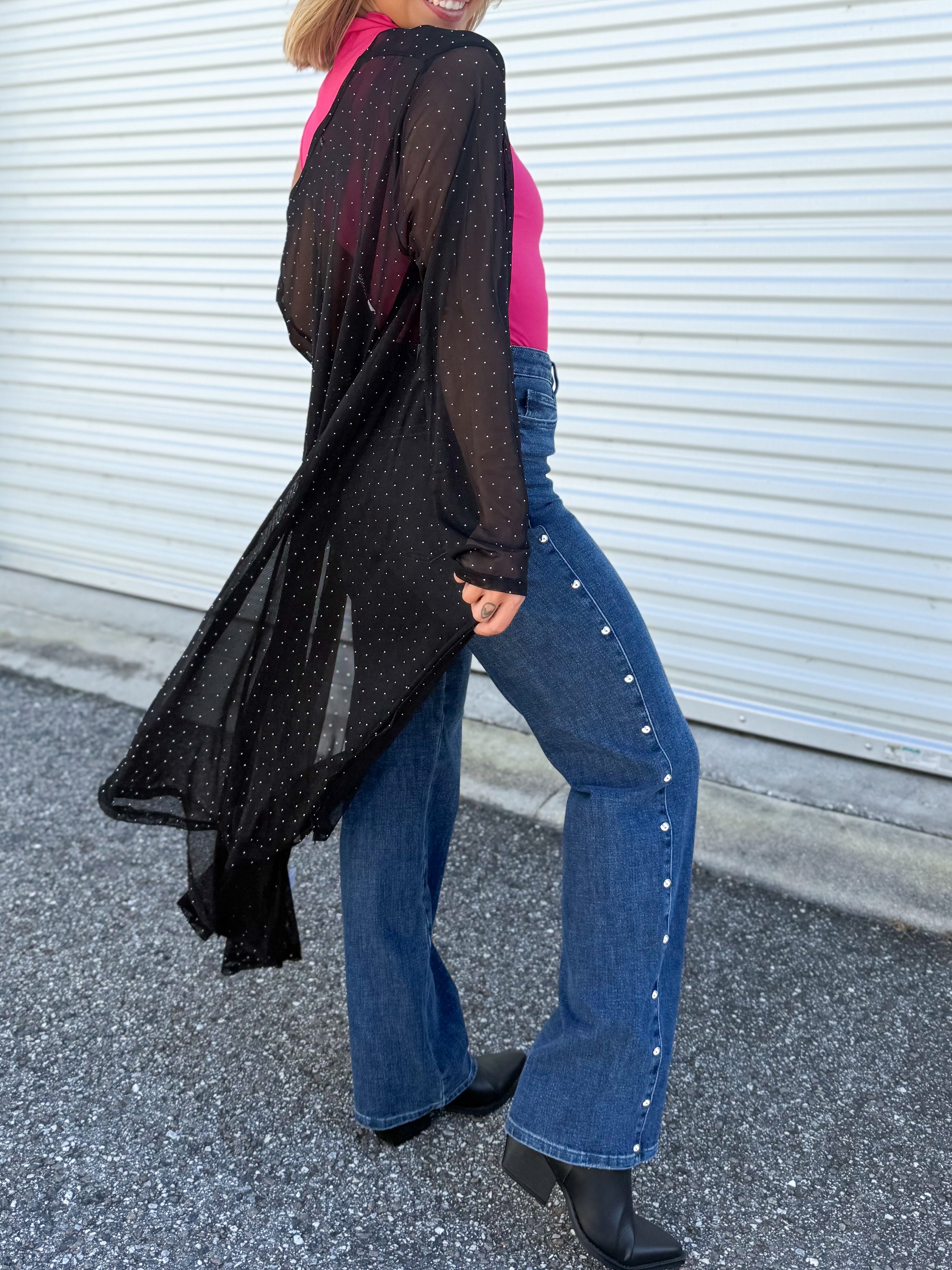 Brightening Duster Cardigan-220 Cardigans/ Kimonos-Origami Apparel-Heathered Boho Boutique, Women's Fashion and Accessories in Palmetto, FL