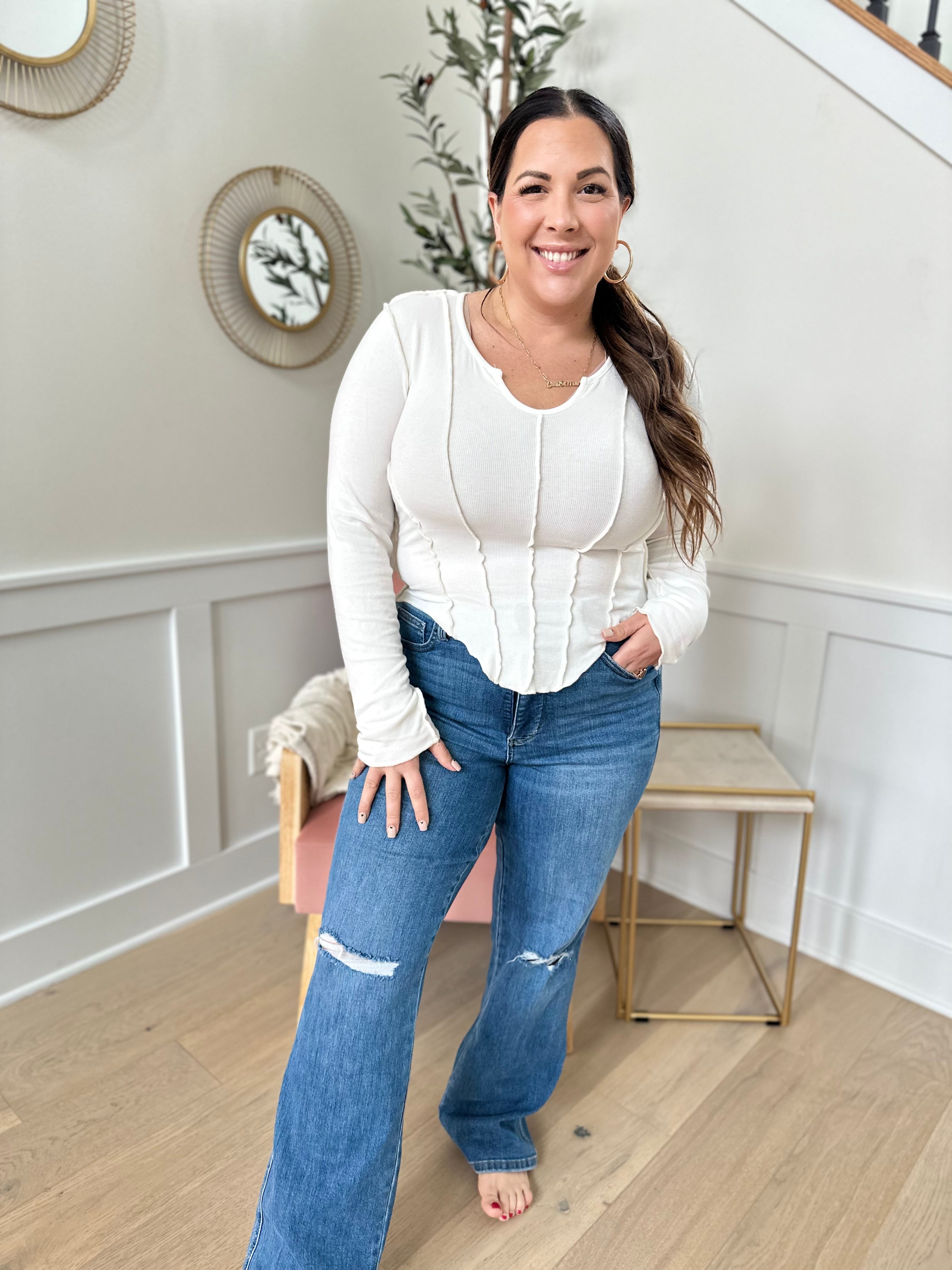 Elevated TUMMY CONTROL Straight Leg by Judy Blue-190 Jeans-Judy Blue-Heathered Boho Boutique, Women's Fashion and Accessories in Palmetto, FL