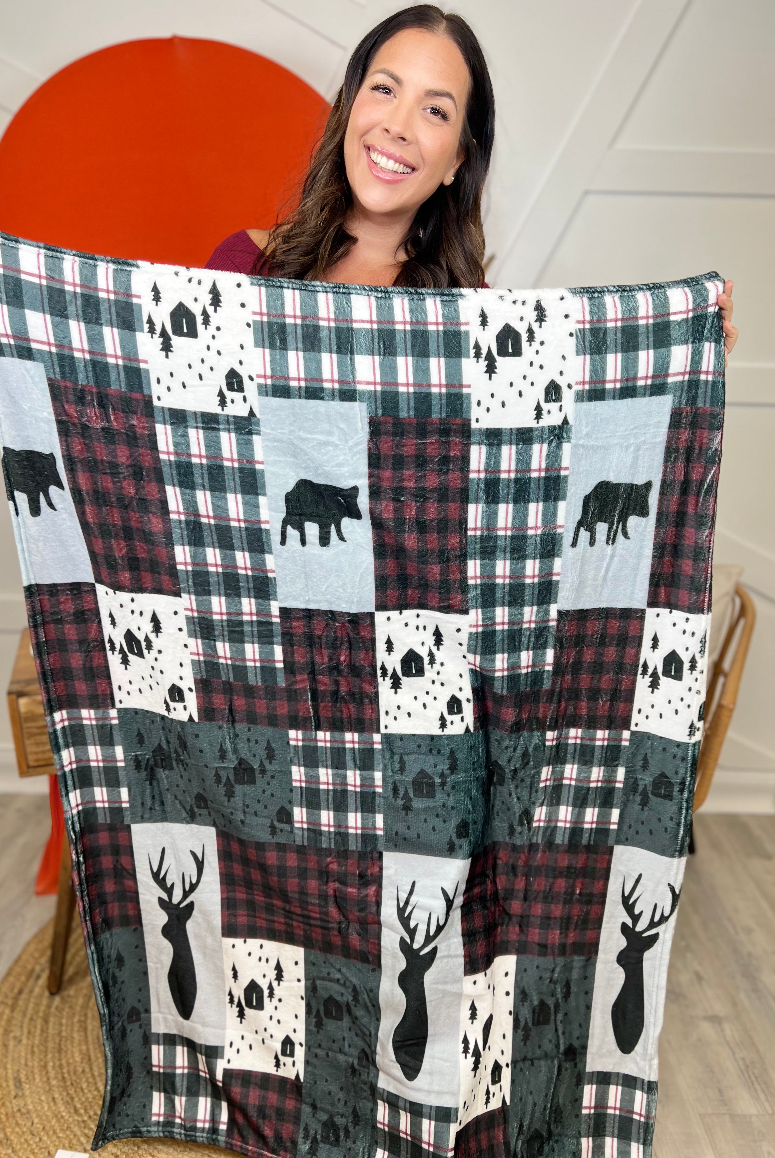 Winter Cabin Blanket-340 Other Accessories-Alibaba-Heathered Boho Boutique, Women's Fashion and Accessories in Palmetto, FL