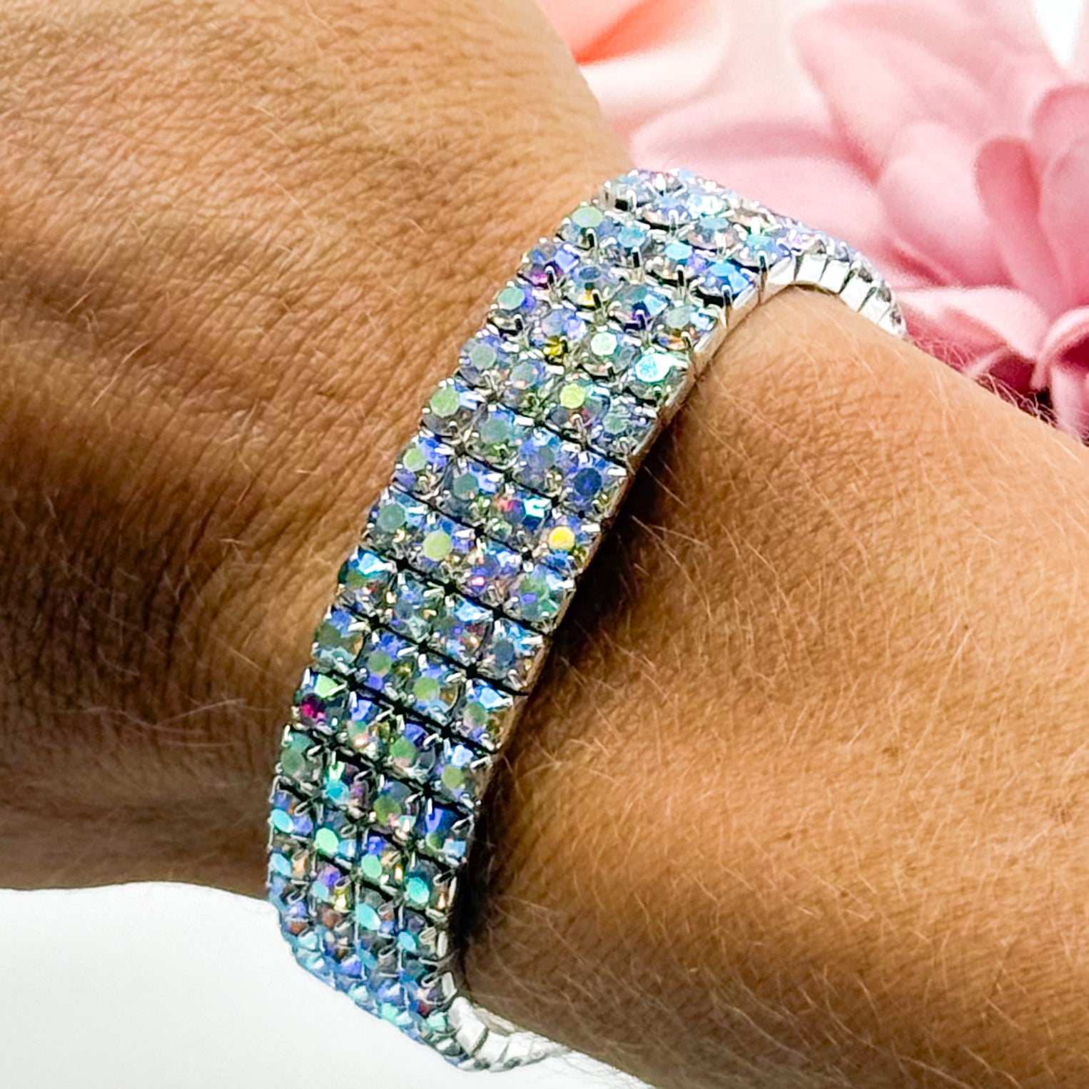 Slip on the Bling Stretch Bracelet-310 Jewelry-RM Manufacturing-Heathered Boho Boutique, Women's Fashion and Accessories in Palmetto, FL