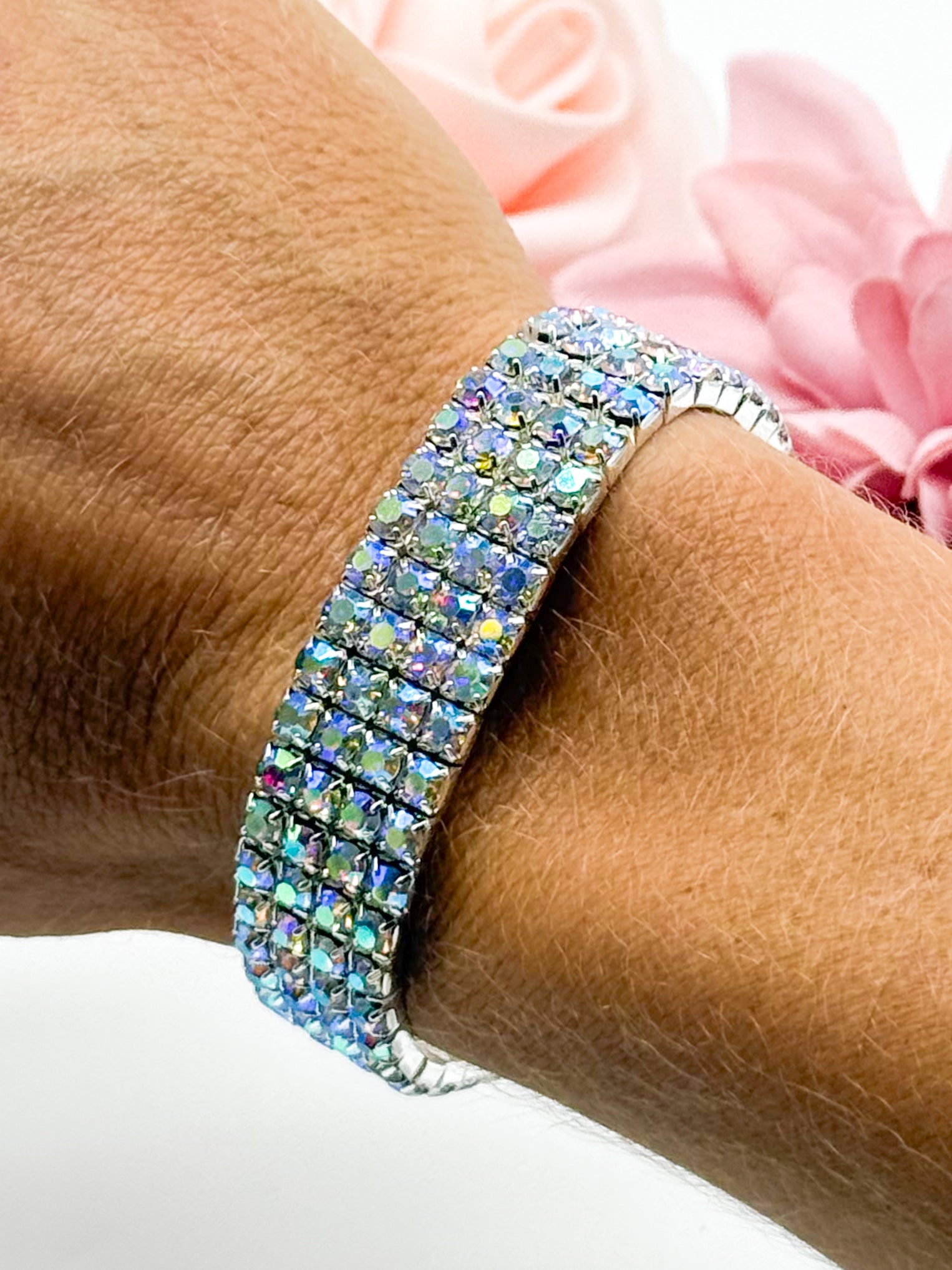 Slip on the Bling Stretch Bracelet-310 Jewelry-RM Manufacturing-Heathered Boho Boutique, Women's Fashion and Accessories in Palmetto, FL