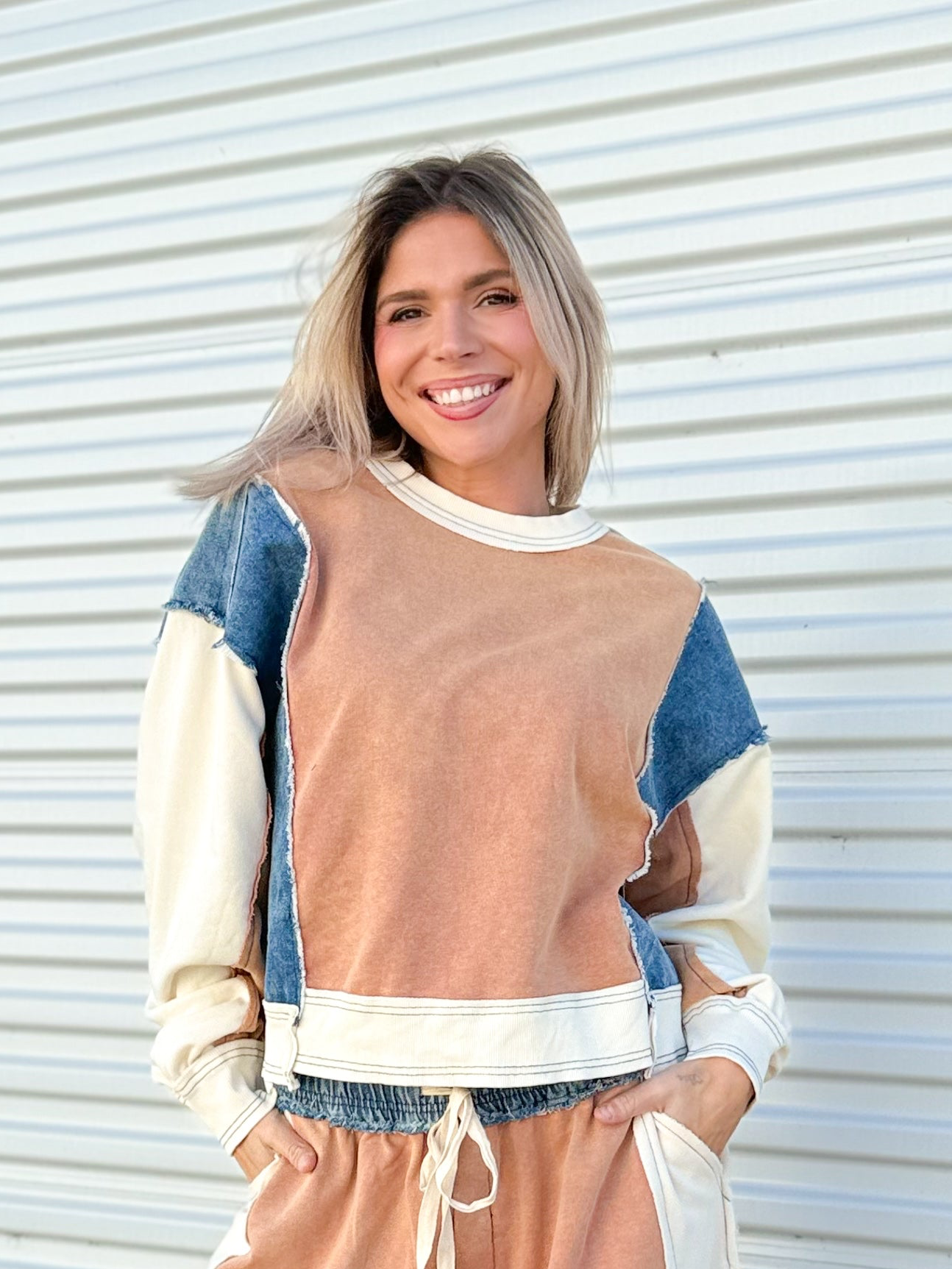 Total Sass Top-120 LONG SLEEVE TOPS-EE:Some-Heathered Boho Boutique, Women's Fashion and Accessories in Palmetto, FL