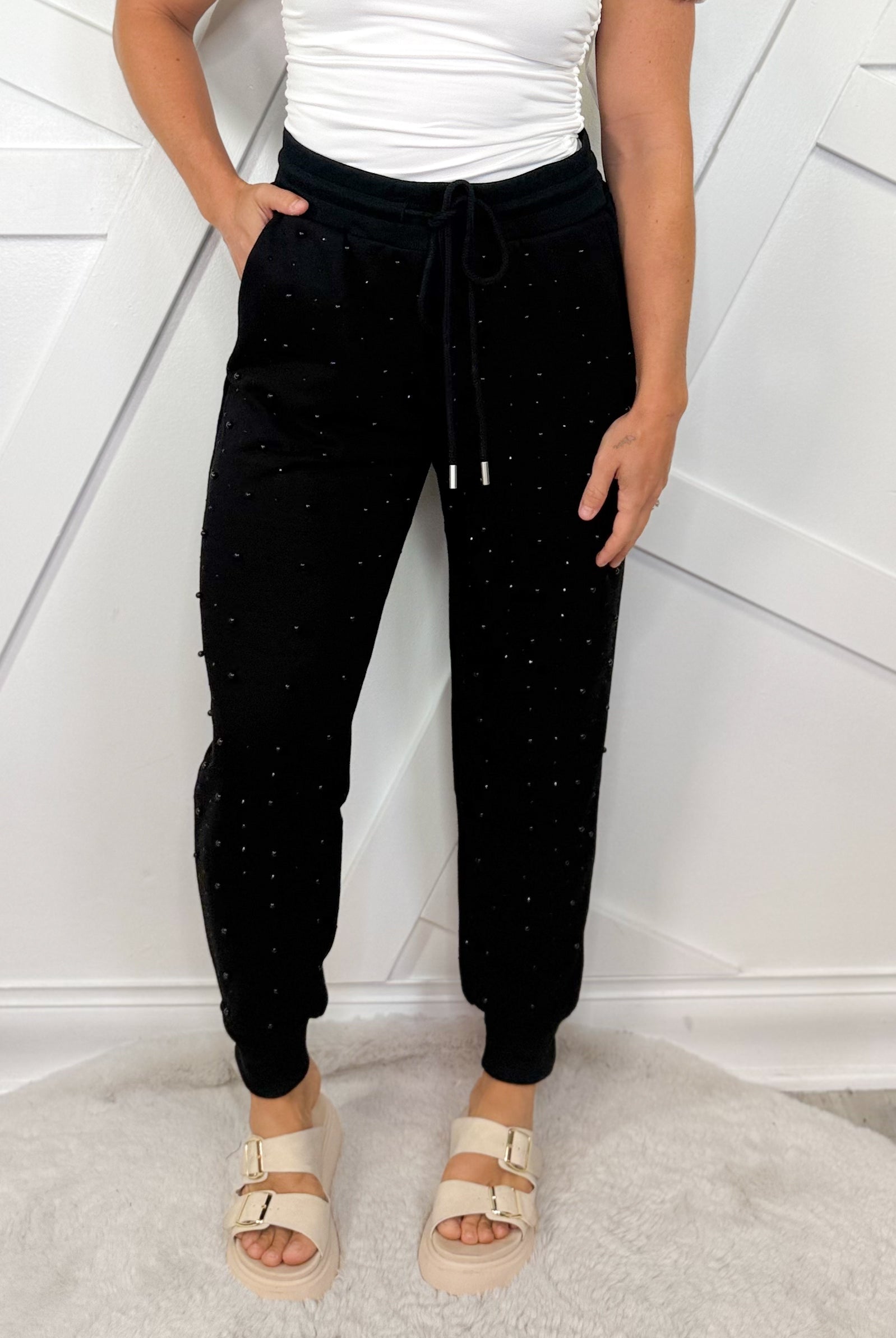 You're a Gem Joggers-150 PANTS-White Birch-Heathered Boho Boutique, Women's Fashion and Accessories in Palmetto, FL