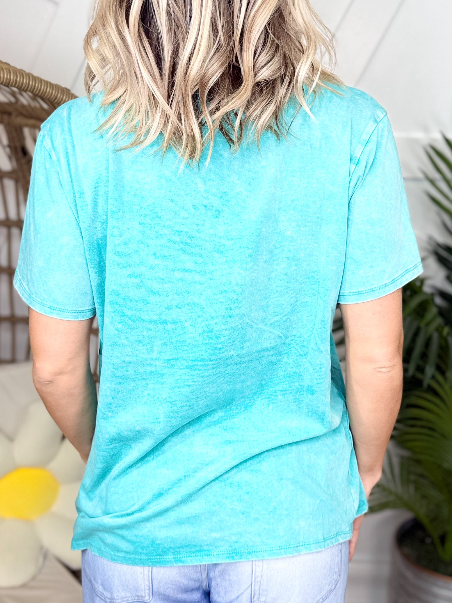 Restock: Authentic Self Top-110 SHORT SLEEVE TOP-ZENANA-Heathered Boho Boutique, Women's Fashion and Accessories in Palmetto, FL