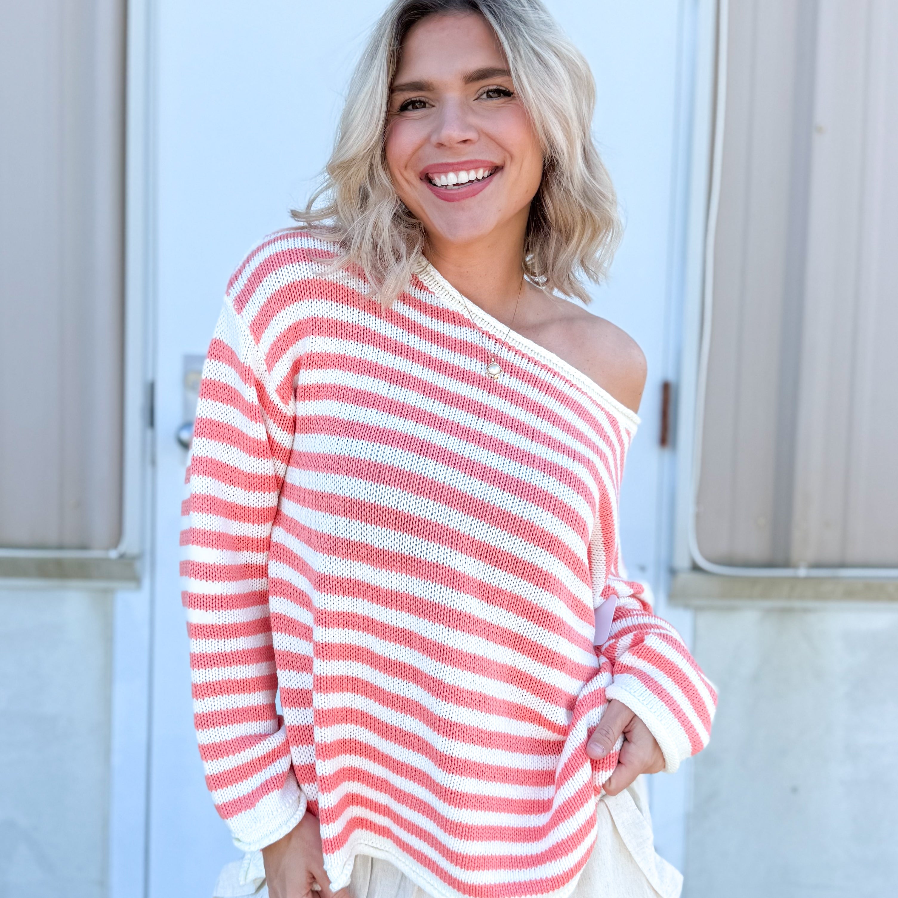 Restock: Mesmerize Sweater-125 Sweater-White Birch-Heathered Boho Boutique, Women's Fashion and Accessories in Palmetto, FL