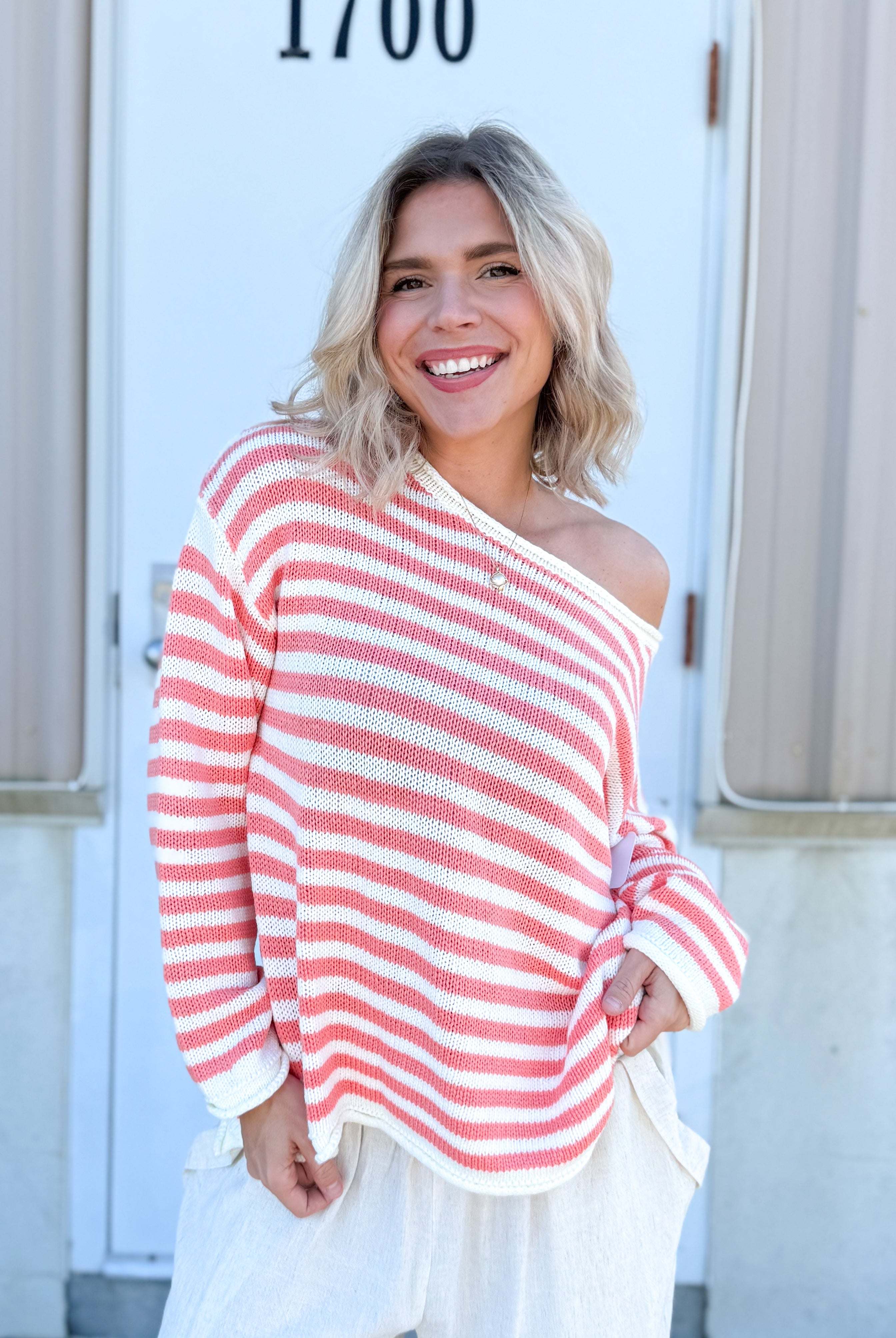 Restock: Mesmerize Sweater-125 Sweater-White Birch-Heathered Boho Boutique, Women's Fashion and Accessories in Palmetto, FL