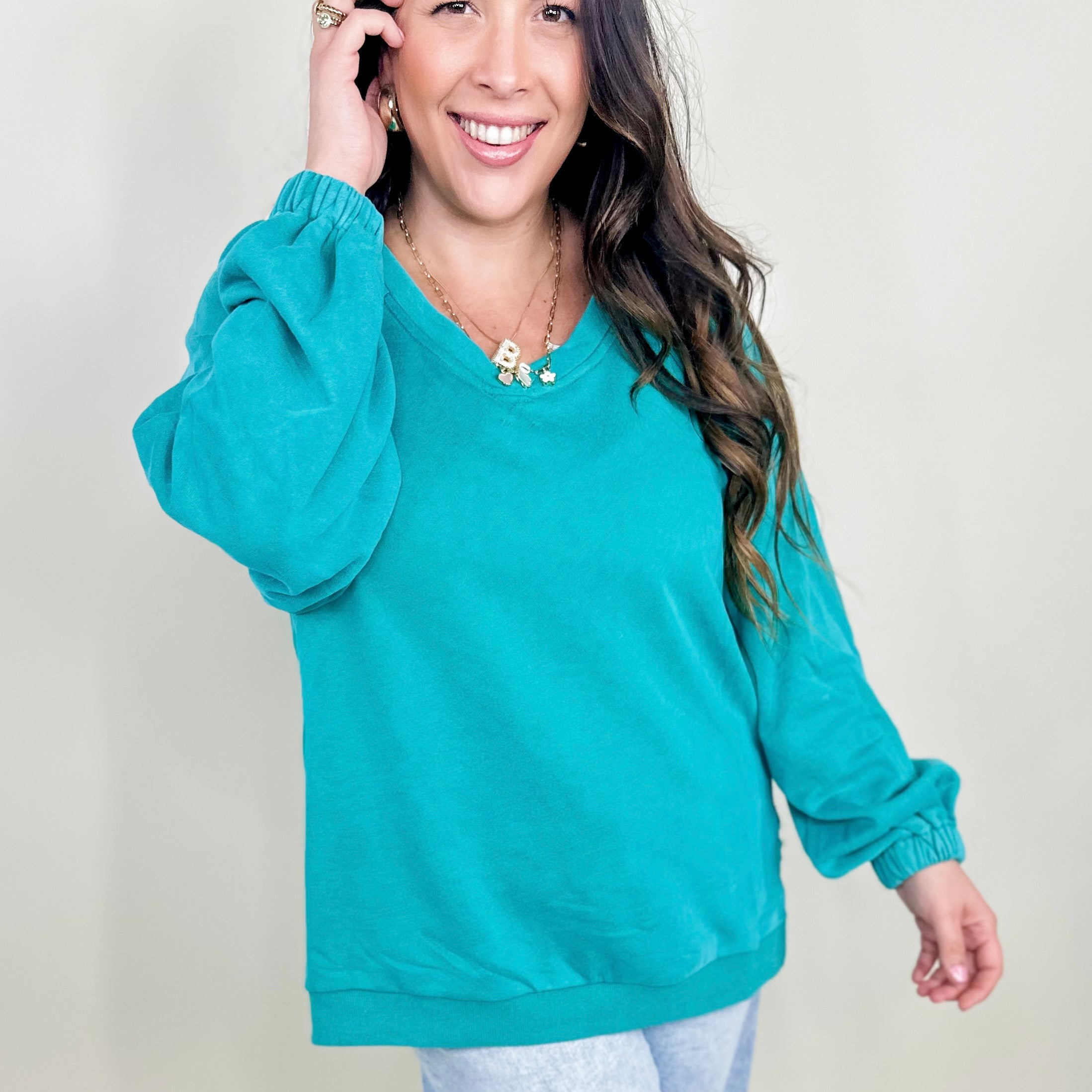 RESTOCK : Got Your Back Long Sleeve Top-120 Long Sleeve Tops-Pol-Heathered Boho Boutique, Women's Fashion and Accessories in Palmetto, FL