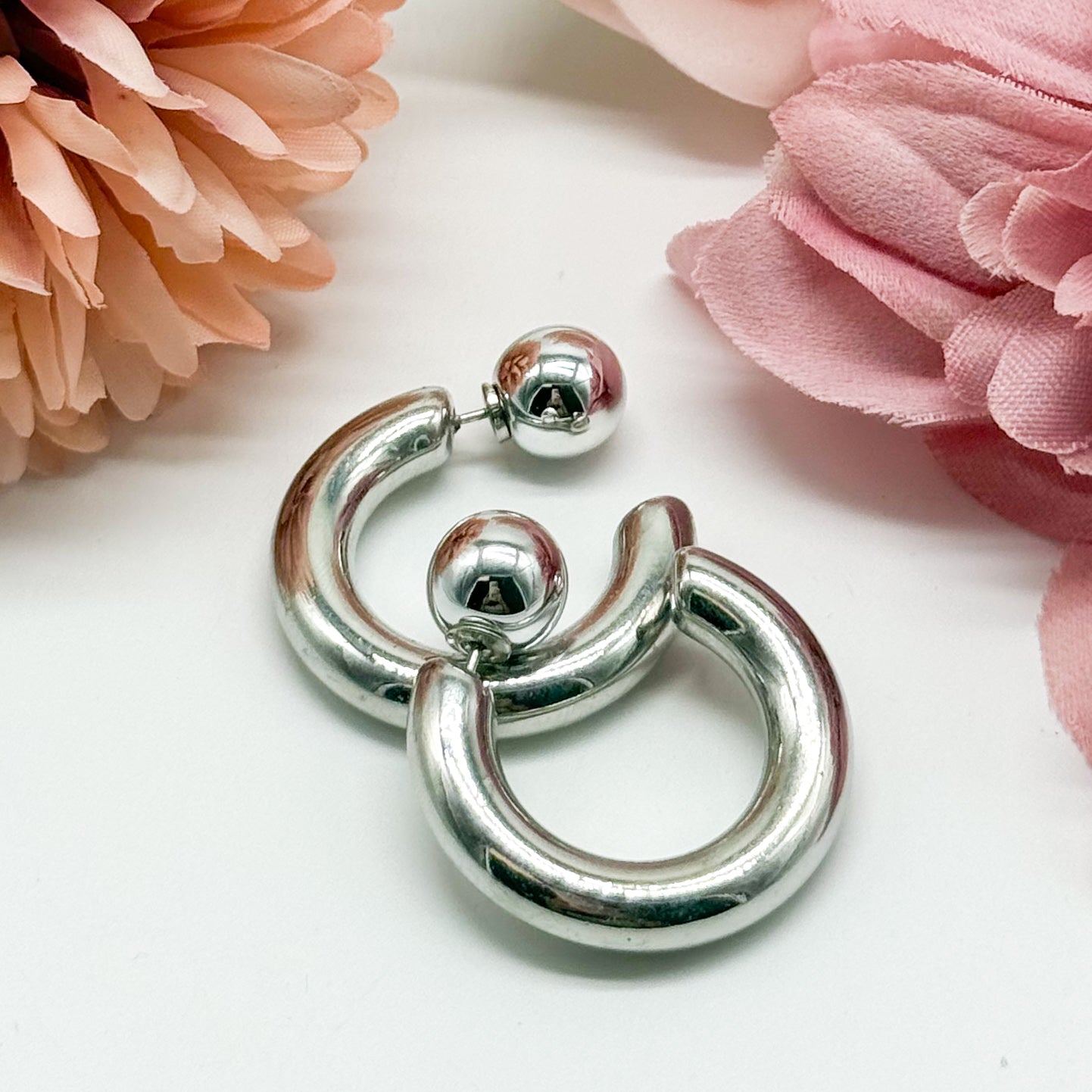 Thick and Bold Hoop Earring-310 Jewelry-RM Manufacturing-Heathered Boho Boutique, Women's Fashion and Accessories in Palmetto, FL