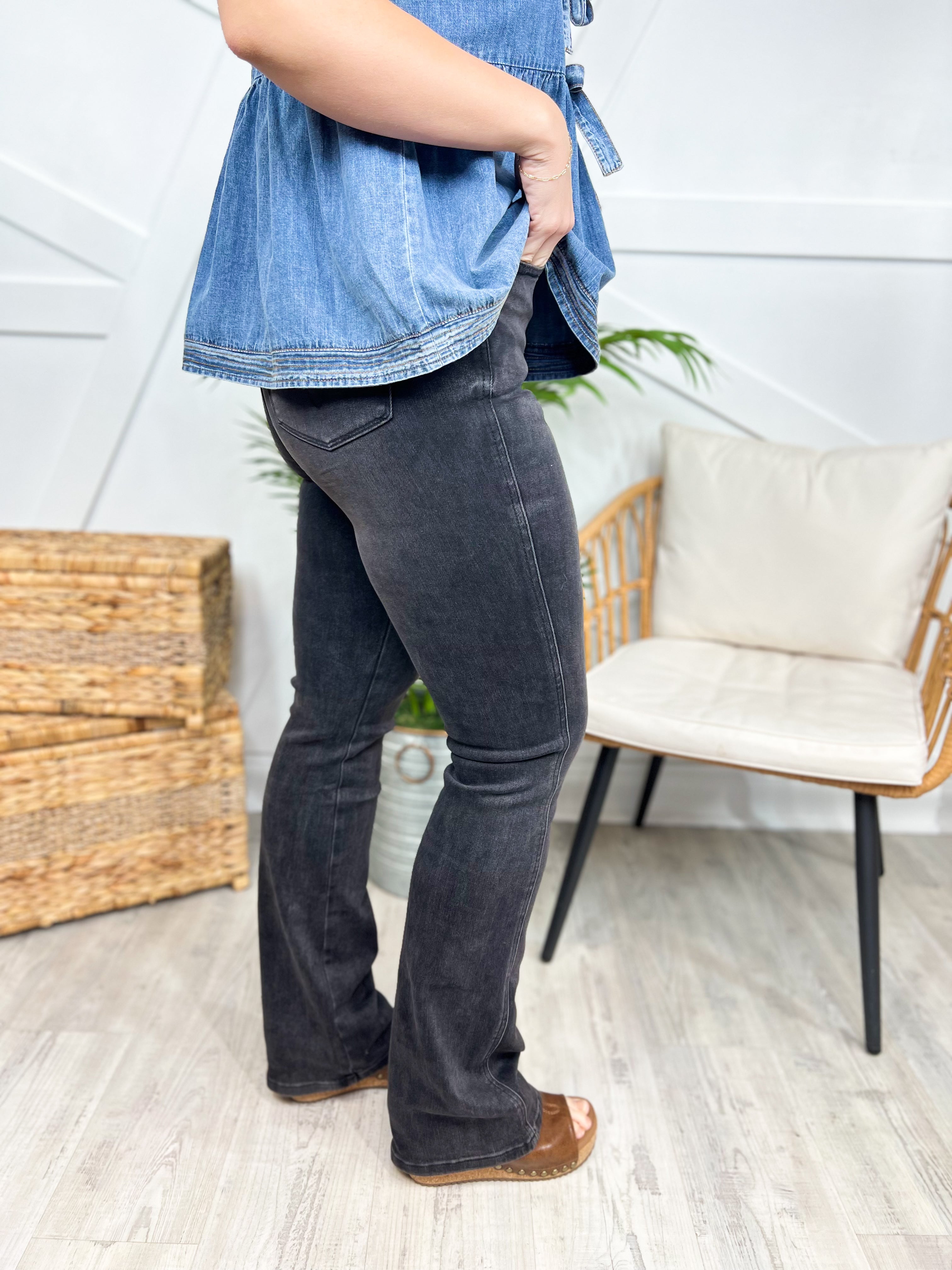 Bad Habit Tummy Control Bootcut by Judy Blue - Long-190 Jeans-Judy Blue-Heathered Boho Boutique, Women's Fashion and Accessories in Palmetto, FL