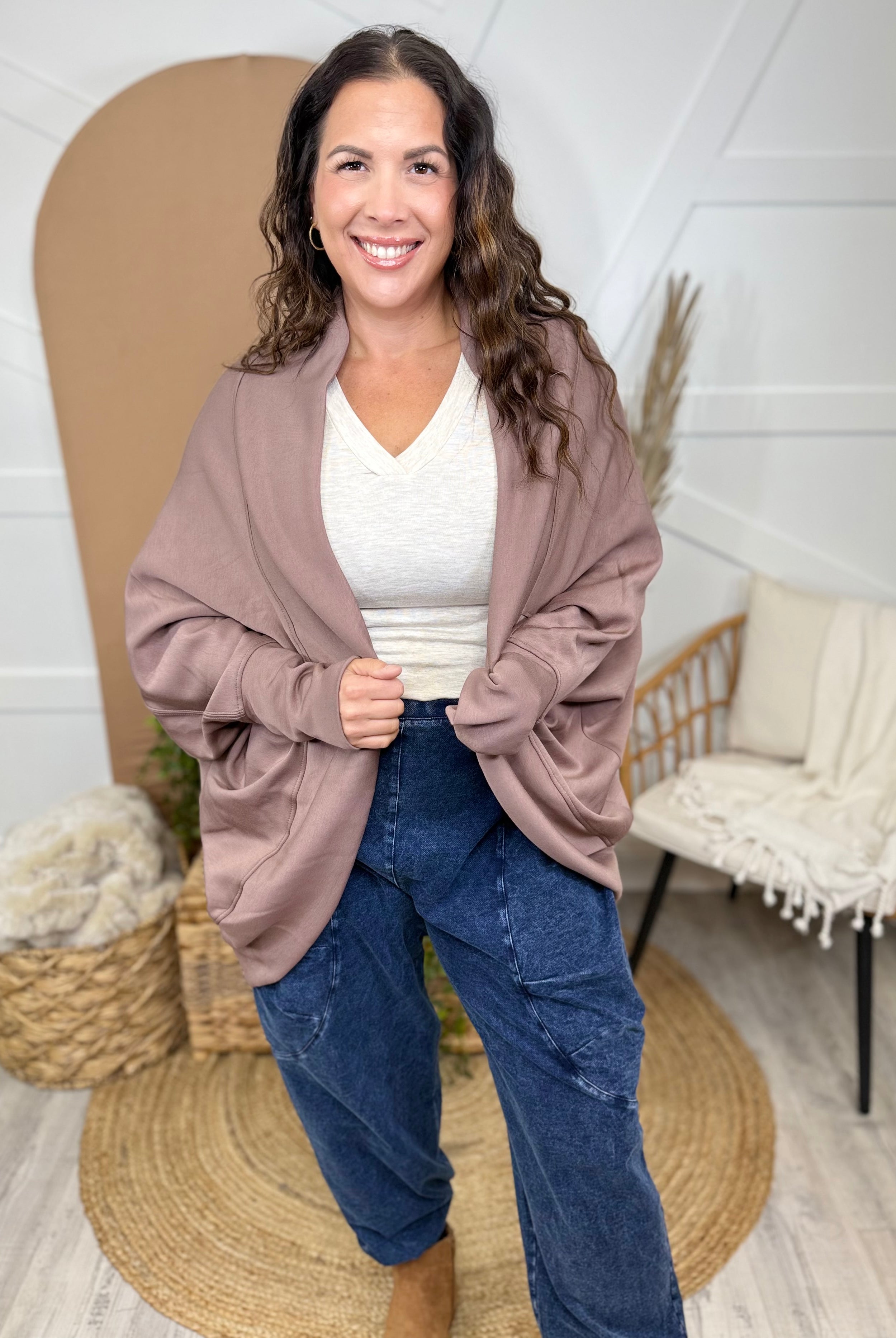 BLACK FRIDAY: Elevated Cardigan-220 Cardigans/ Kimonos-MONO B-Heathered Boho Boutique, Women's Fashion and Accessories in Palmetto, FL