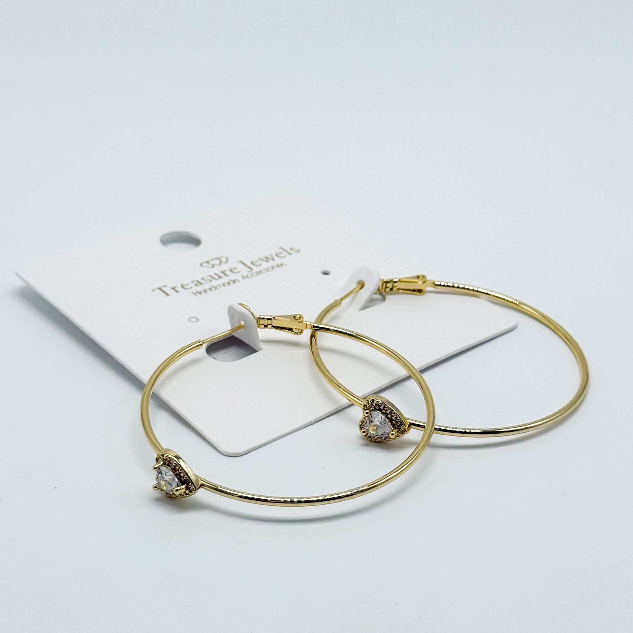 DOORBUSTER: Radiance Heart Hoop-310 Jewelry-Treasure Jewels-Heathered Boho Boutique, Women's Fashion and Accessories in Palmetto, FL