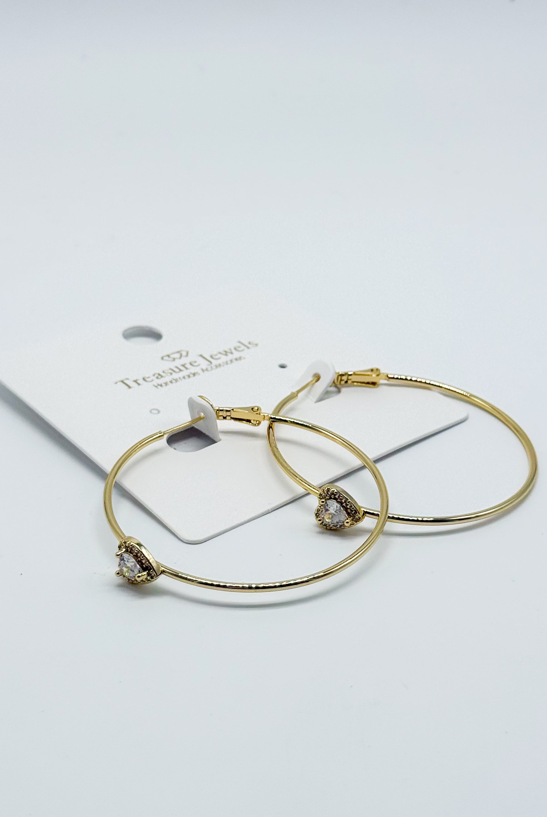 DOORBUSTER: Radiance Heart Hoop-310 Jewelry-Treasure Jewels-Heathered Boho Boutique, Women's Fashion and Accessories in Palmetto, FL